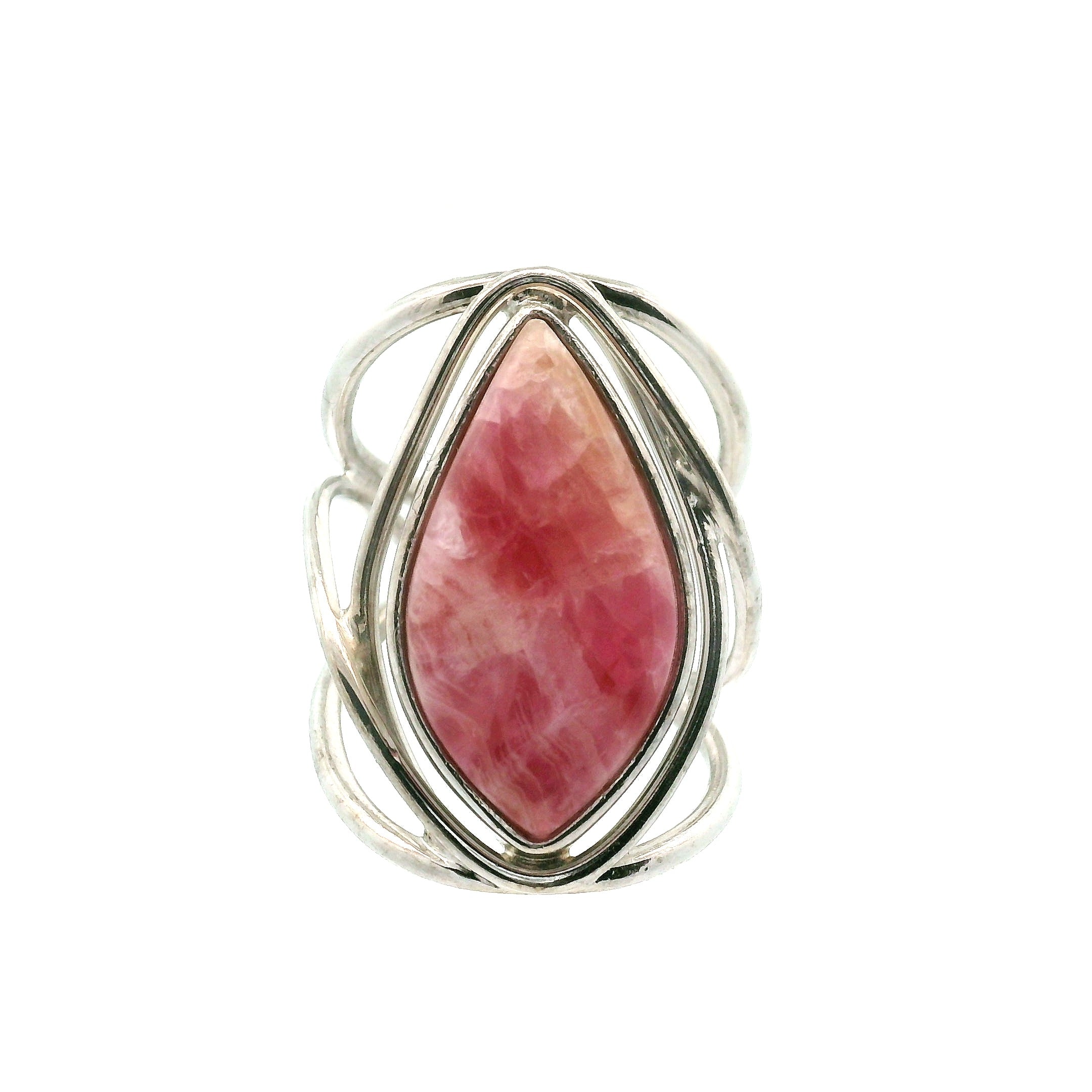 Cobalto Calcite Cuff Ring .925 Silver for Compassion, Emotional Healing, Harmony and Forgiveness
