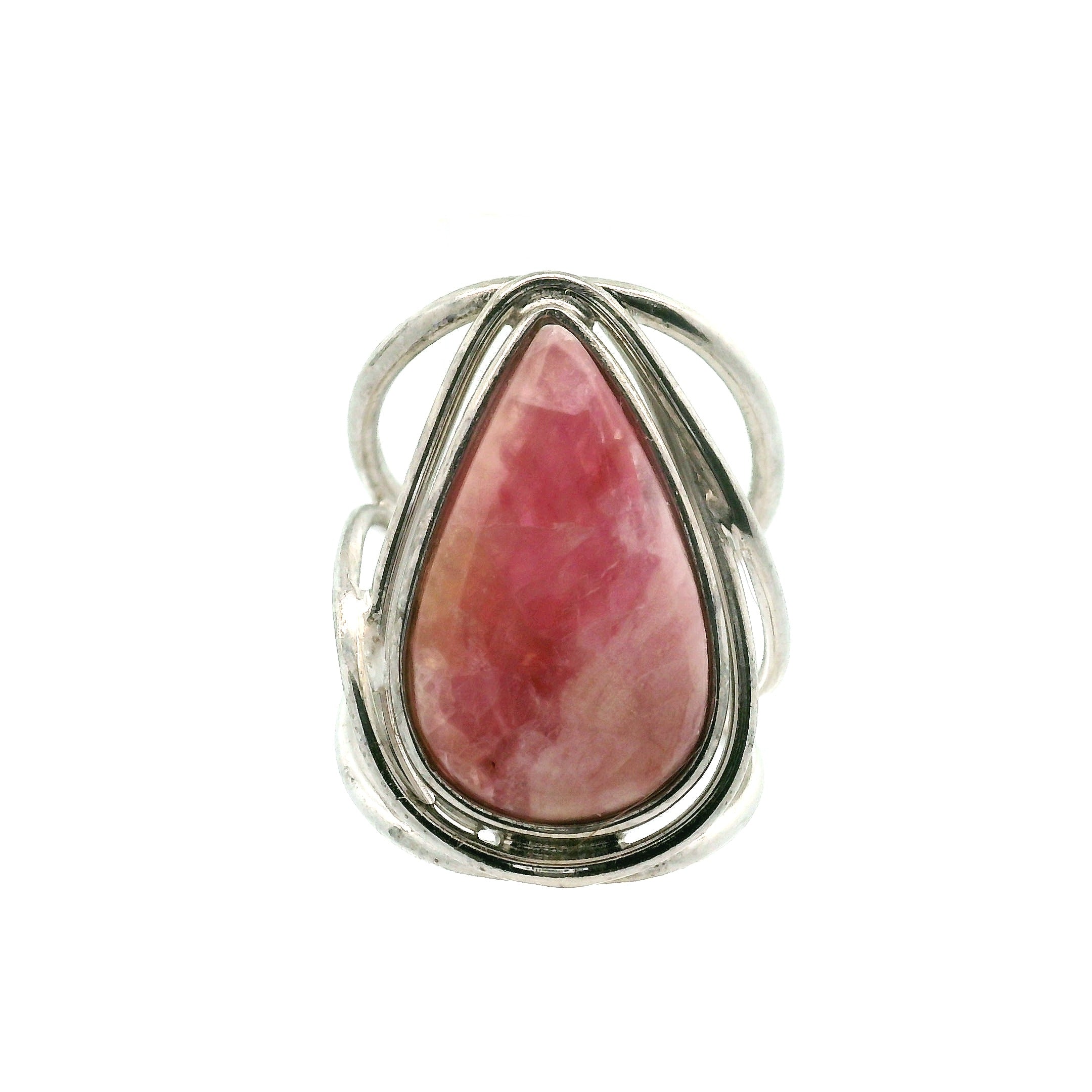 Cobalto Calcite Cuff Ring .925 Silver for Compassion, Emotional Healing, Harmony and Forgiveness