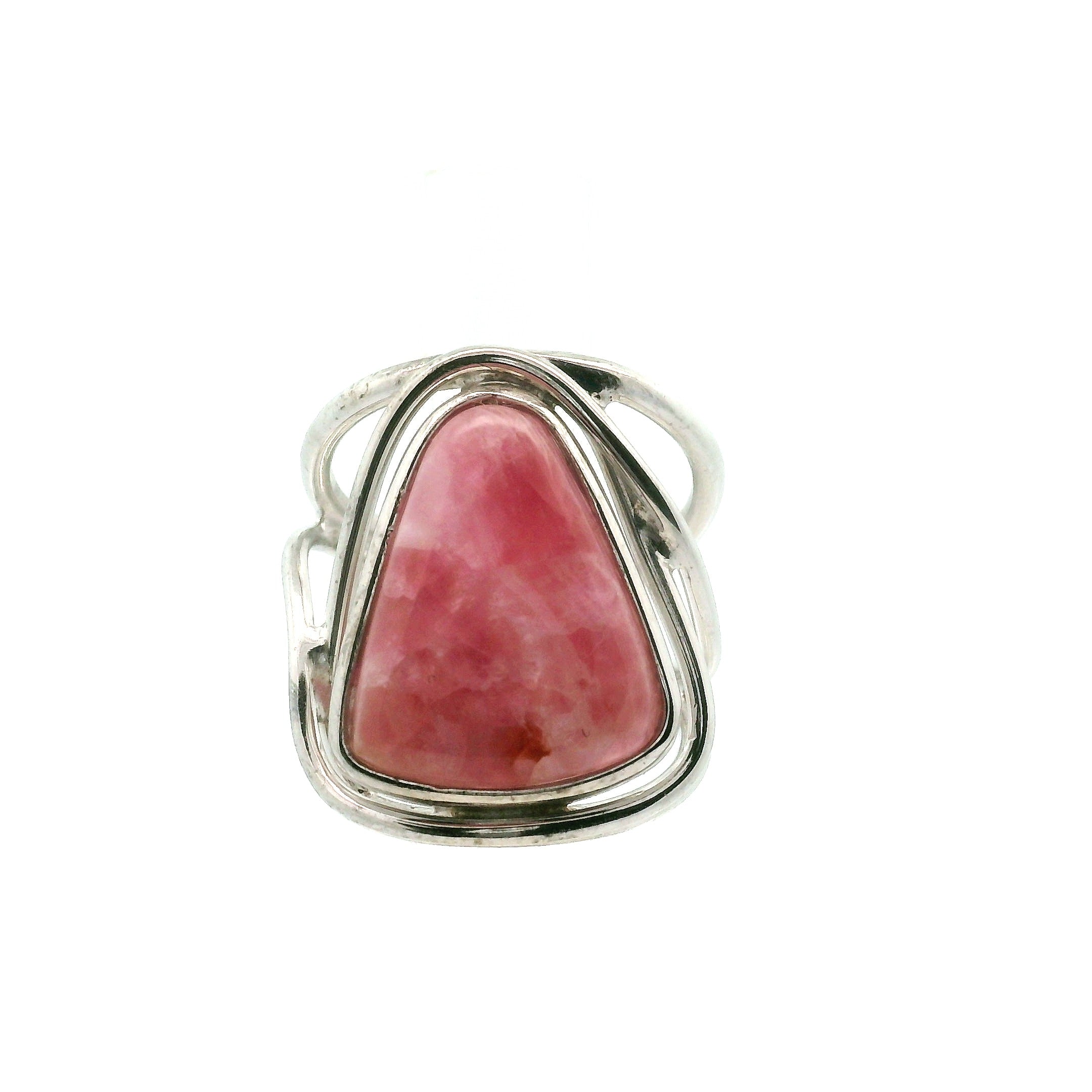 Cobalto Calcite Cuff Ring .925 Silver for Compassion, Emotional Healing, Harmony and Forgiveness