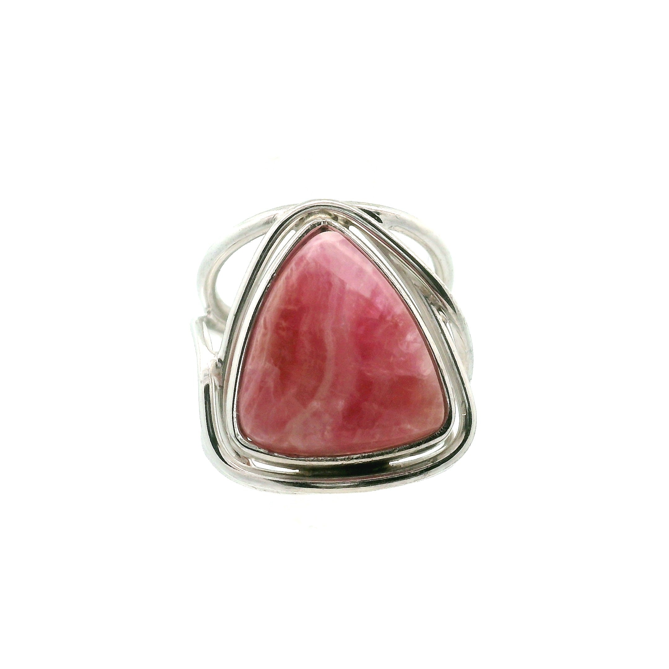 Cobalto Calcite Cuff Ring .925 Silver for Compassion, Emotional Healing, Harmony and Forgiveness
