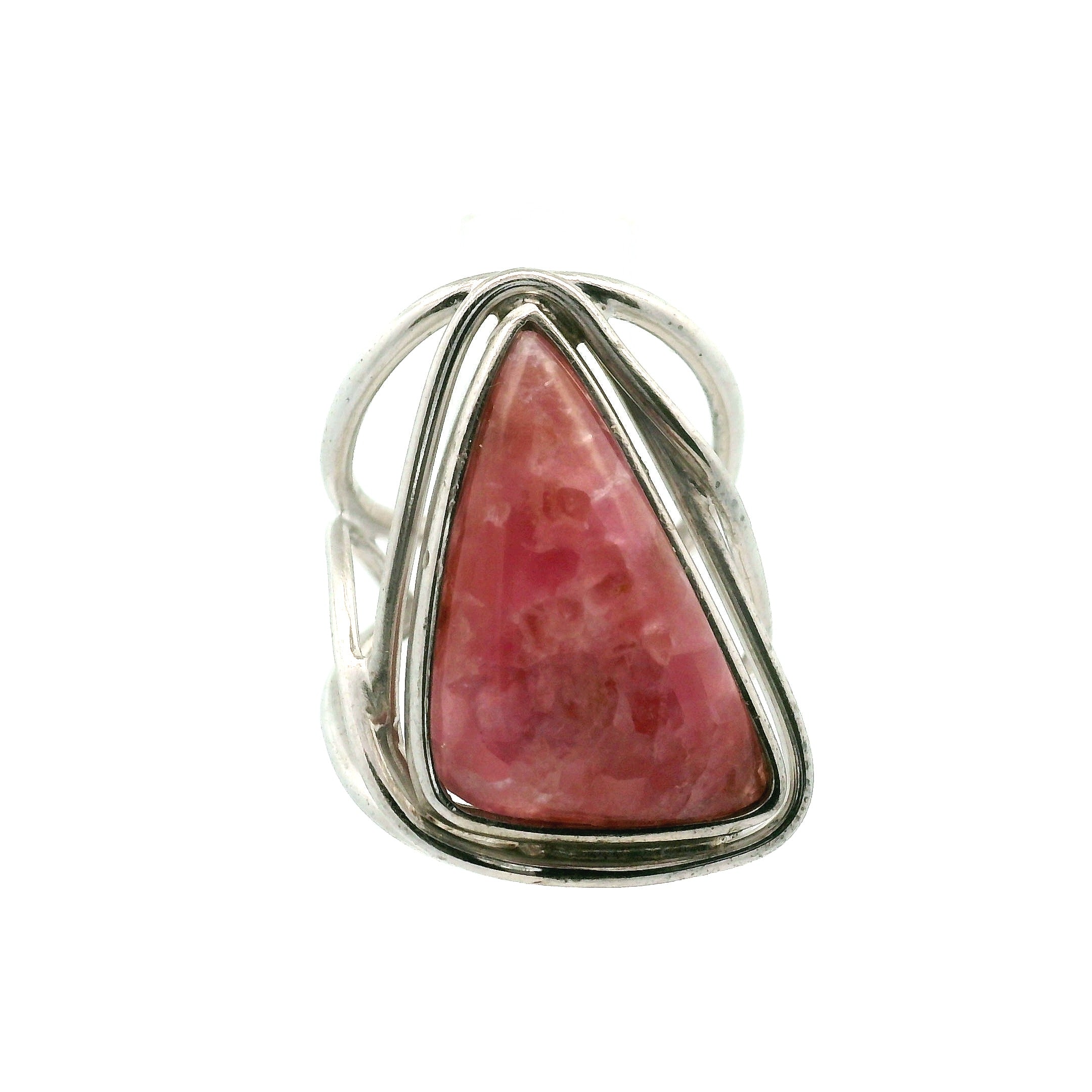 Cobalto Calcite Cuff Ring .925 Silver for Compassion, Emotional Healing, Harmony and Forgiveness