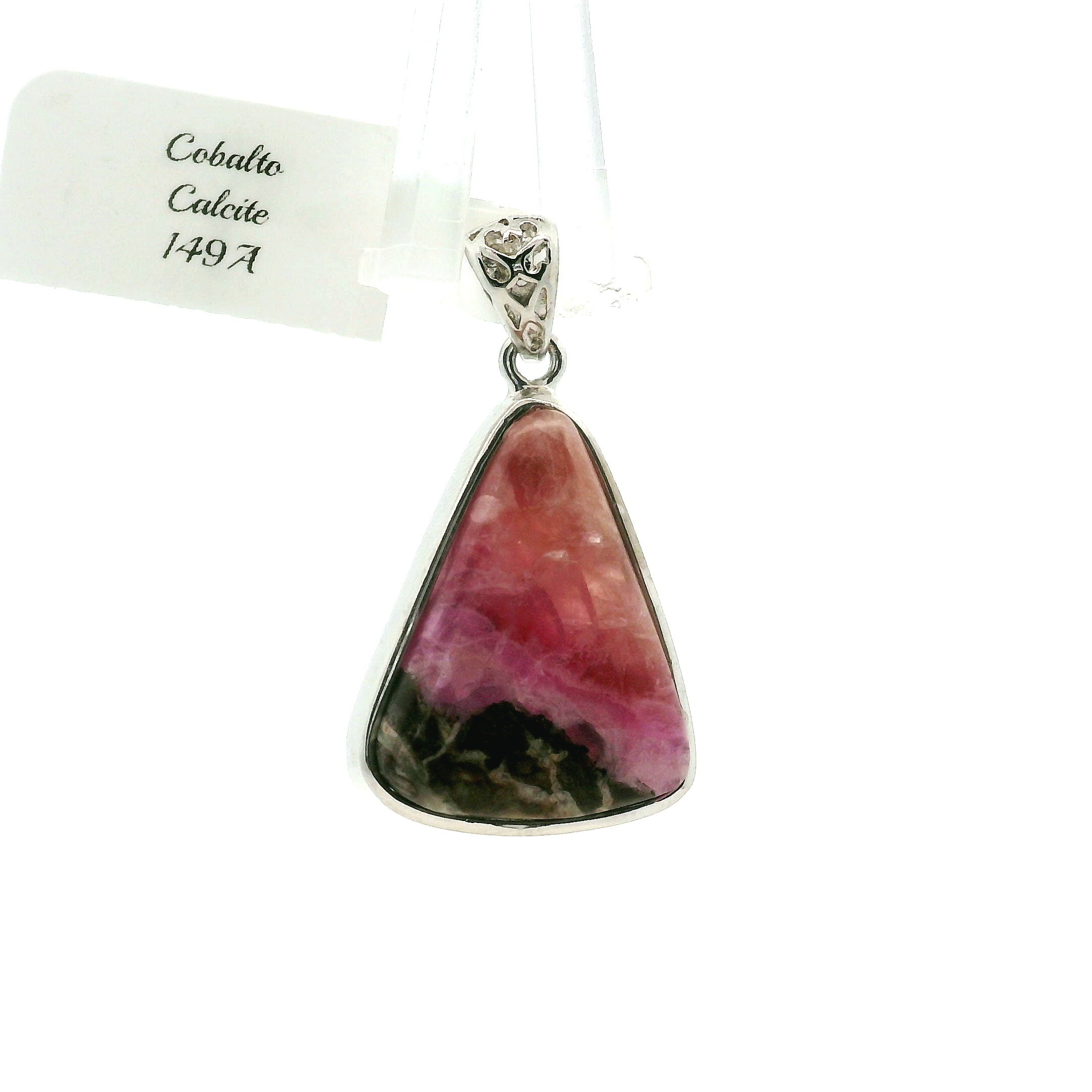 Cobalto Calcite Pendant .925 Silver for Compassion, Emotional Healing, Harmony and Forgiveness