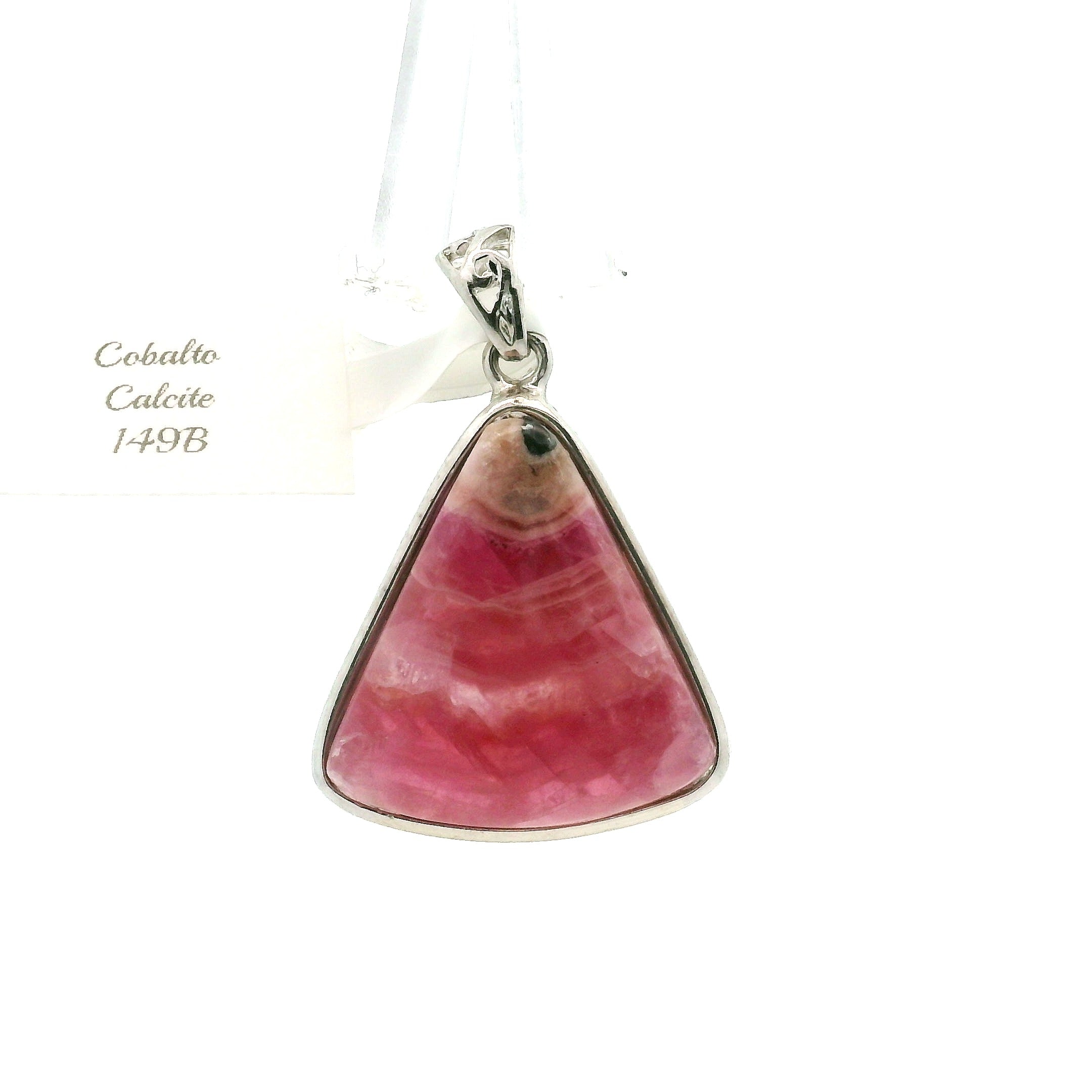 Cobalto Calcite Pendant .925 Silver for Compassion, Emotional Healing, Harmony and Forgiveness