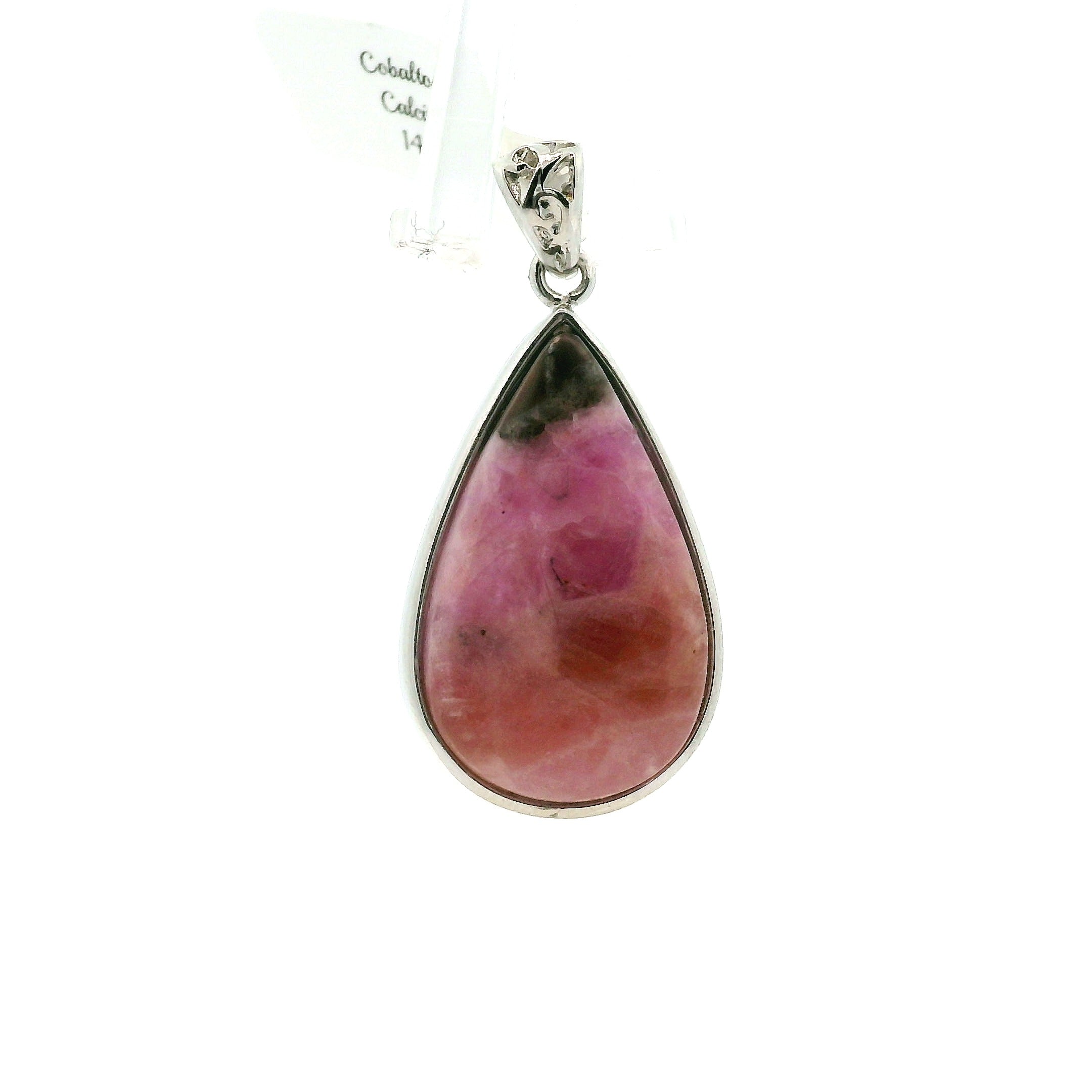 Cobalto Calcite Pendant .925 Silver for Compassion, Emotional Healing, Harmony and Forgiveness
