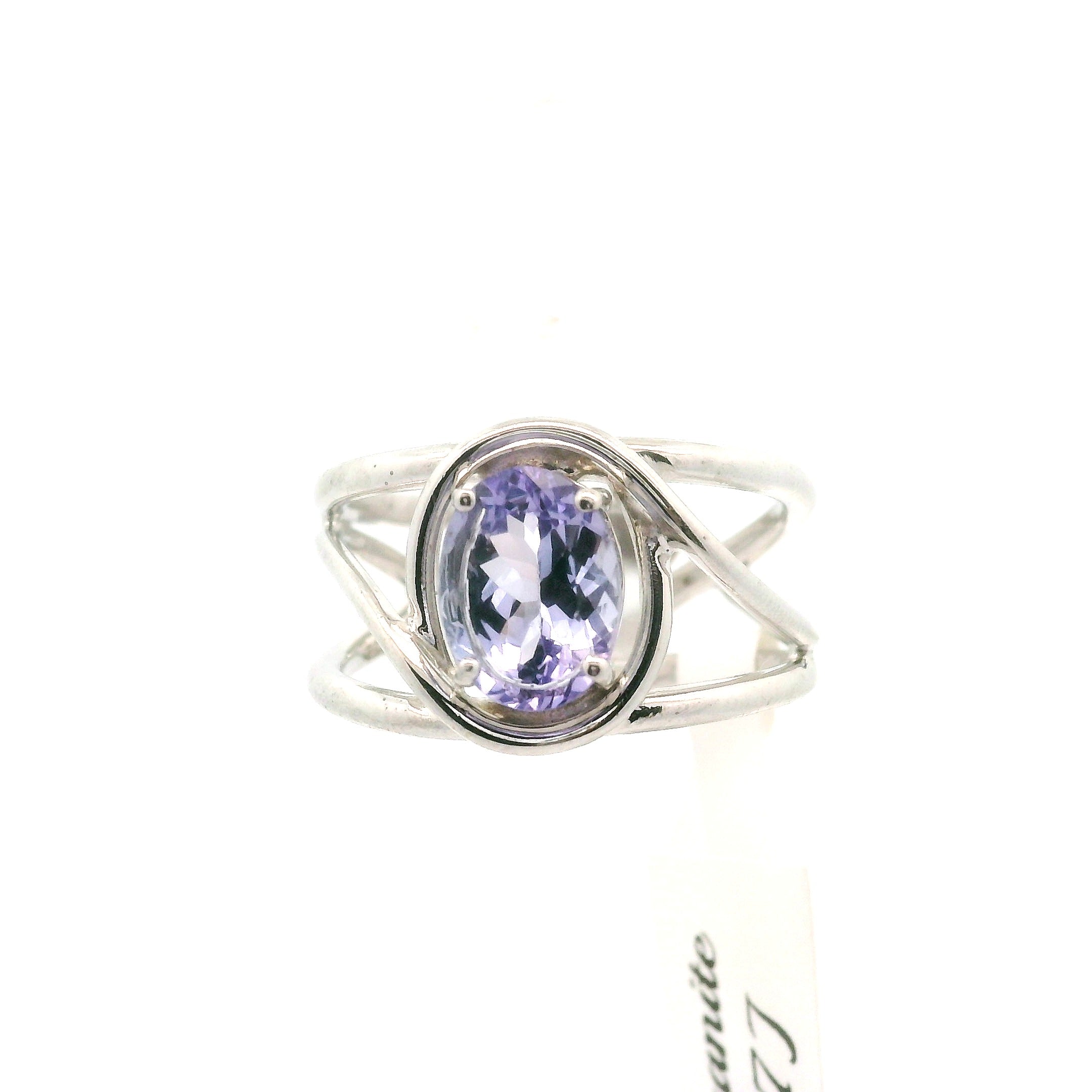 Tanzanite Cuff Ring .925 Silver for Elevating your Consciousness