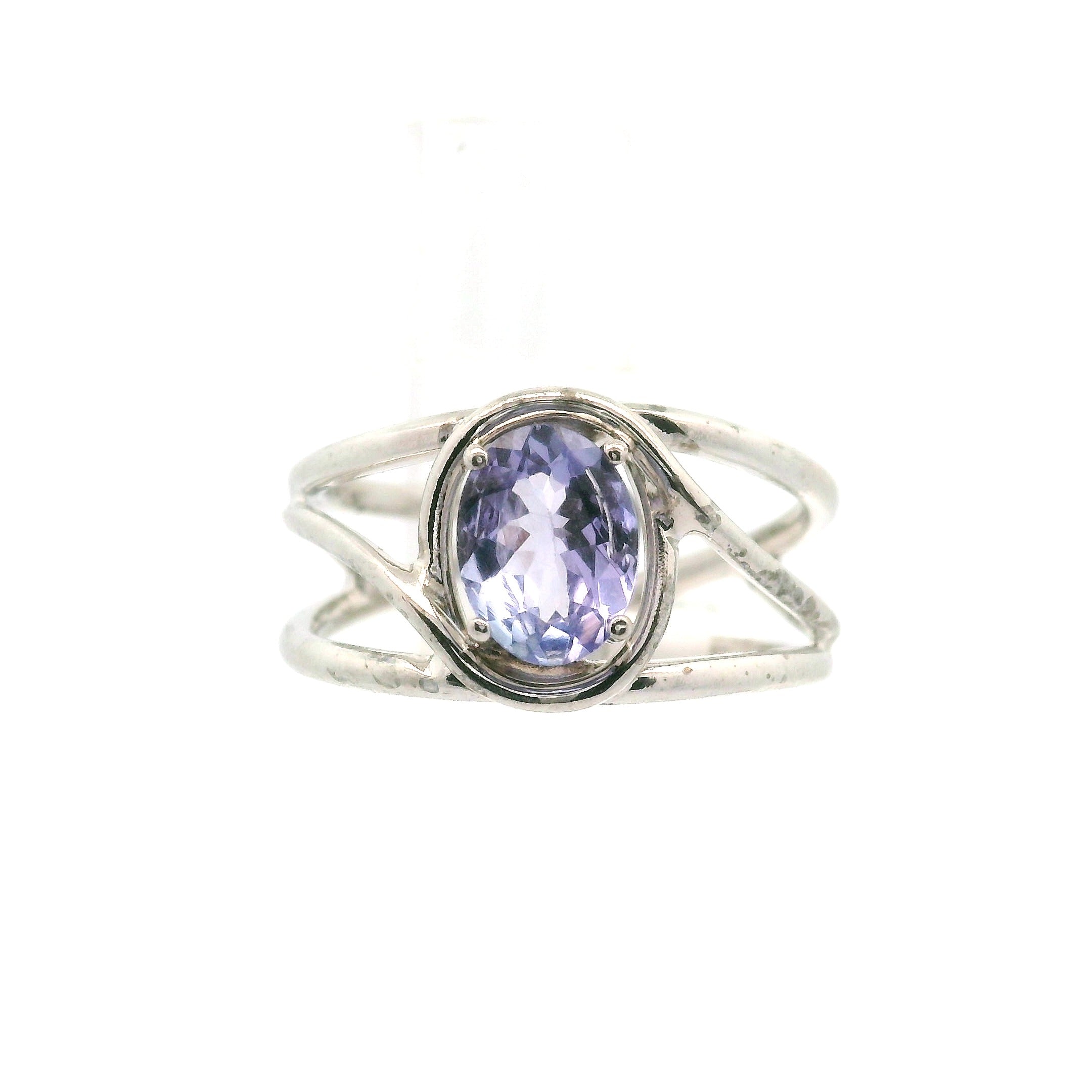 Tanzanite Cuff Ring .925 Silver for Elevating your Consciousness