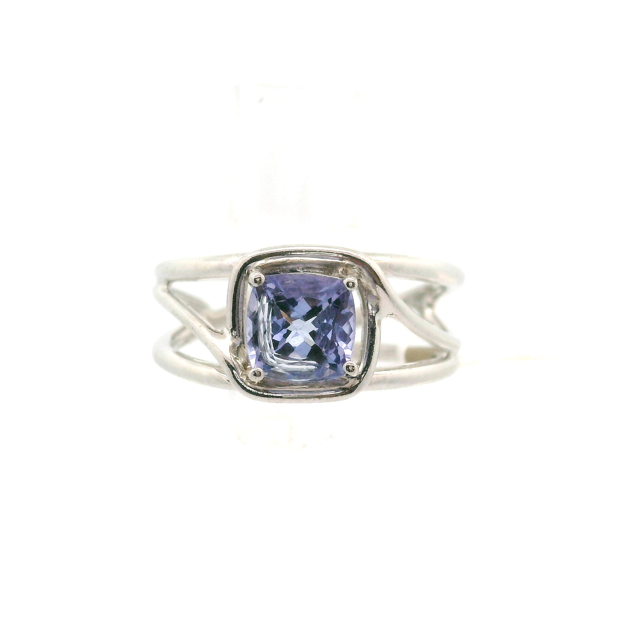 Tanzanite Cuff Ring .925 Silver for Elevating your Consciousness