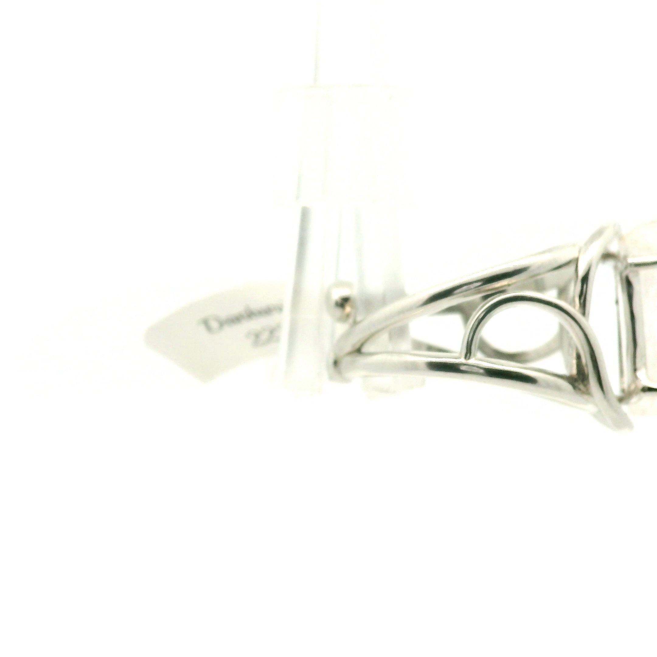 Danburite Cuff Ring .925 Silver for Connection with Higher Realms, Peace and Self Acceptance