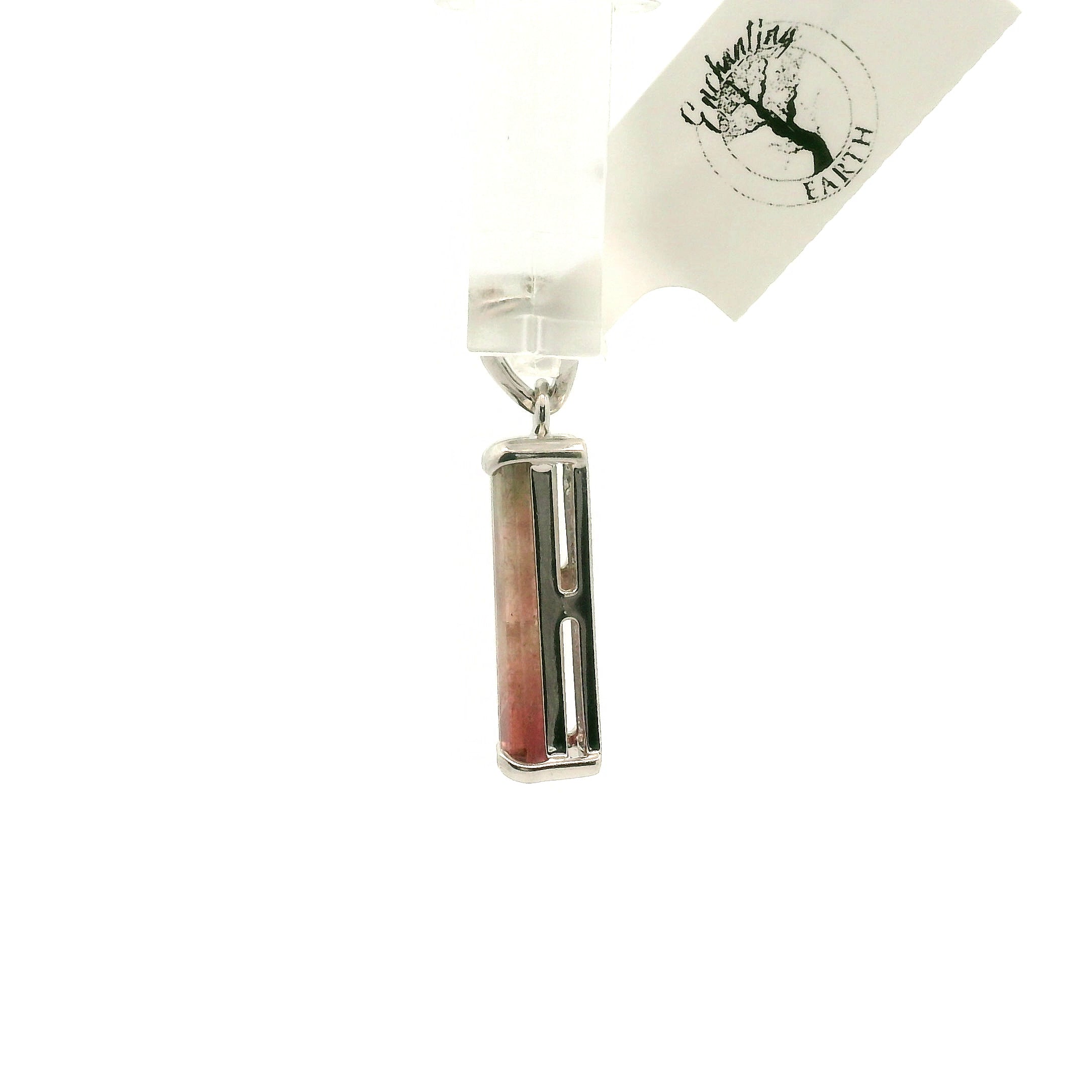 Phantom Tourmaline Pendant .925 Silver for Awareness, Communication and Meditation