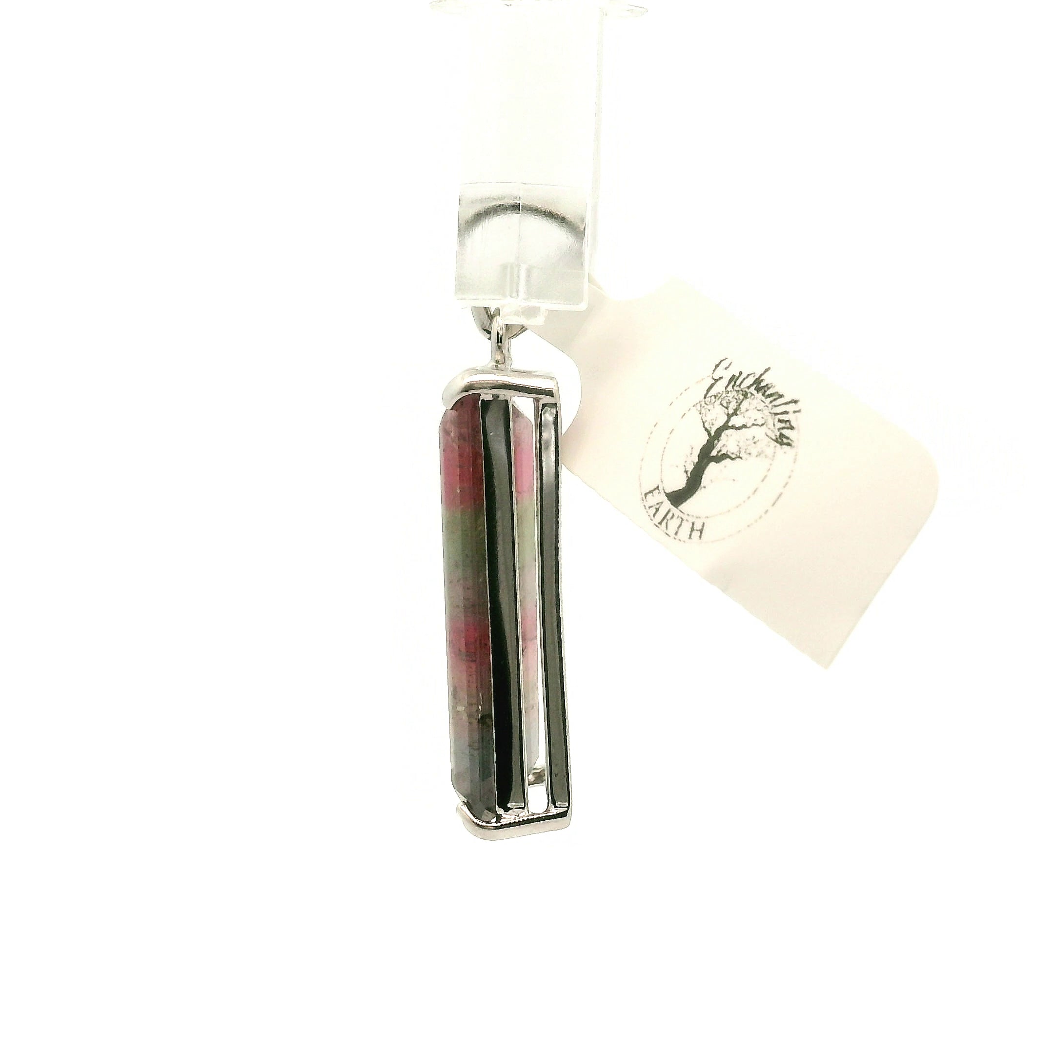 Nightbloom Tourmaline Pendant .925 Silver for Awareness, Communication and Meditation