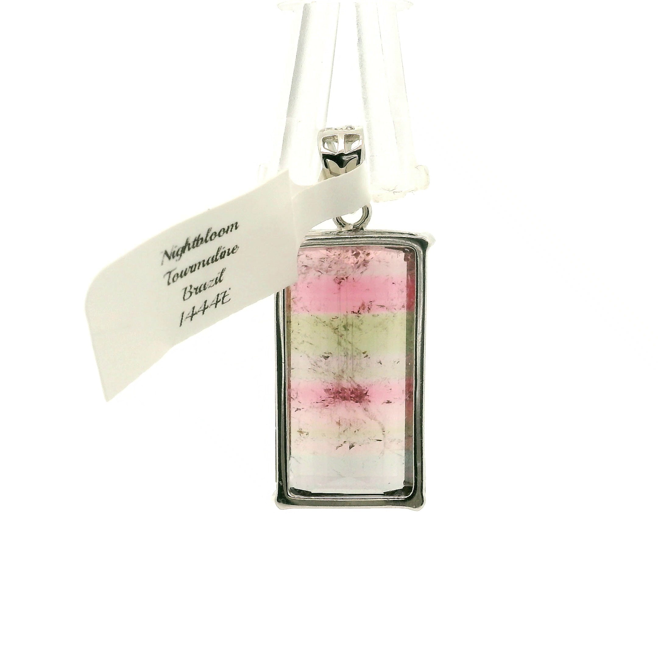 Nightbloom Tourmaline Pendant .925 Silver for Awareness, Communication and Meditation