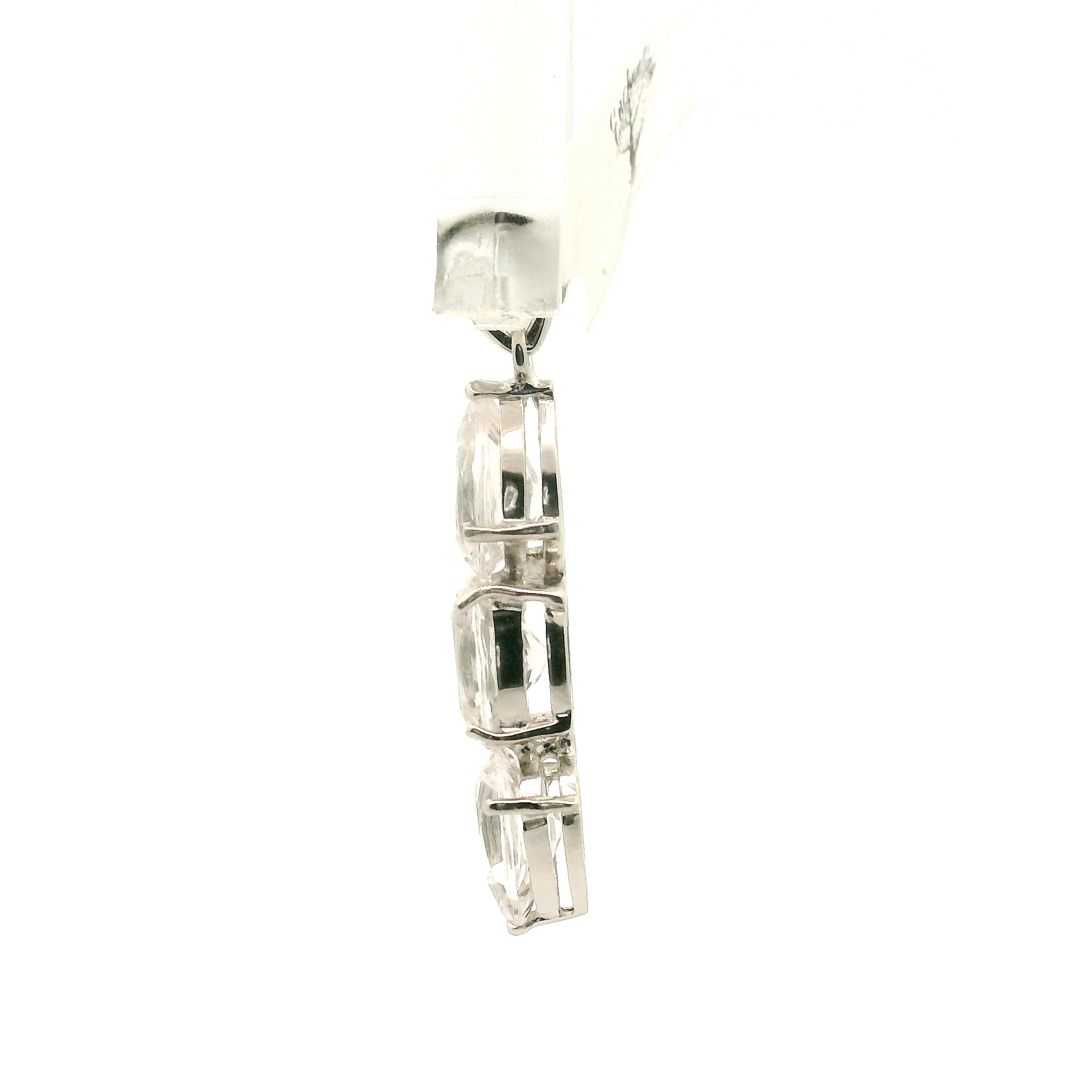 Danburite Wand Pendant .925 Silver for Connection with Higher Realms, Peace and Self Acceptance