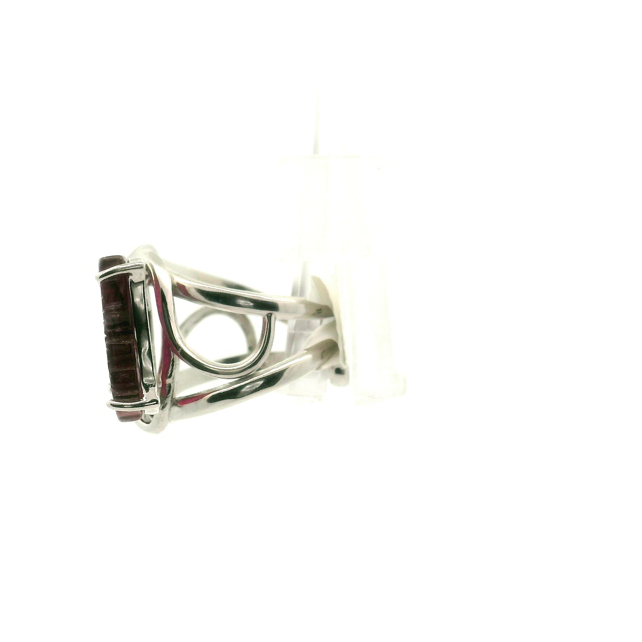 Tourmaline Butterfly  Adjustable Cuff Ring .925 Silver for Awareness, Communication and Meditation