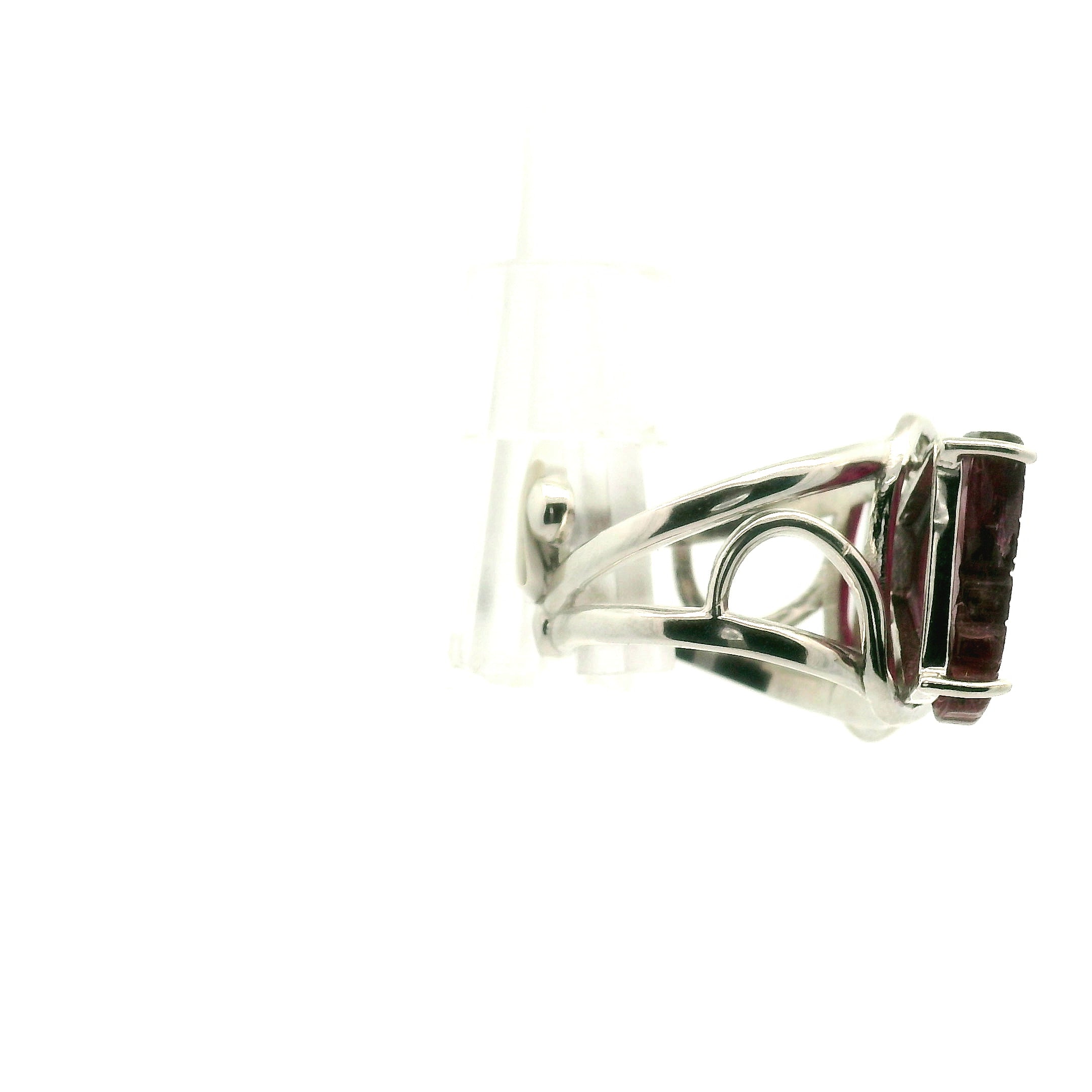 Tourmaline Butterfly  Adjustable Cuff Ring .925 Silver for Awareness, Communication and Meditation