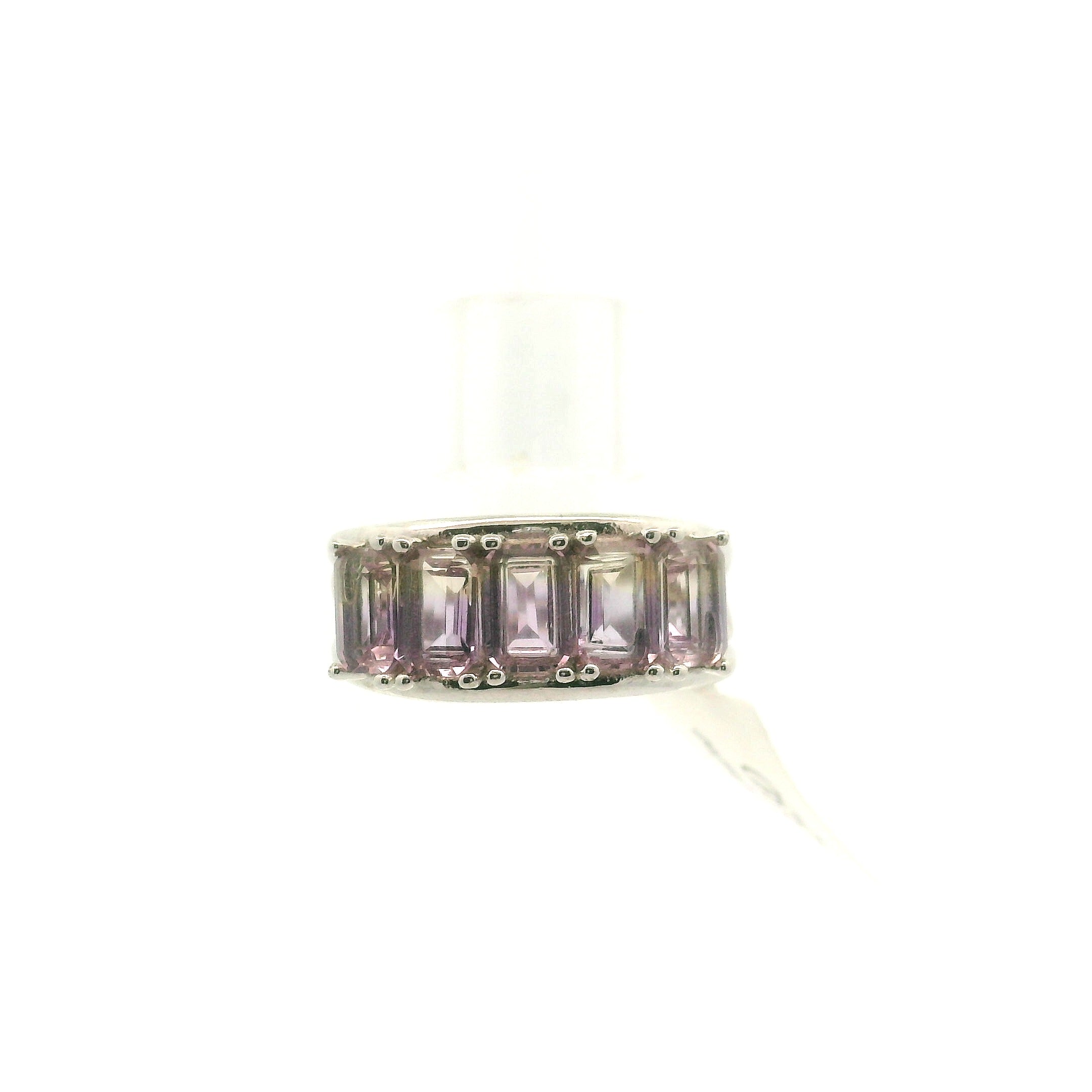 Multi Stone Emerald Cut Stacker Cuff Ring .925 Silver for Healing, Intention Setting and Manifesting your Desires