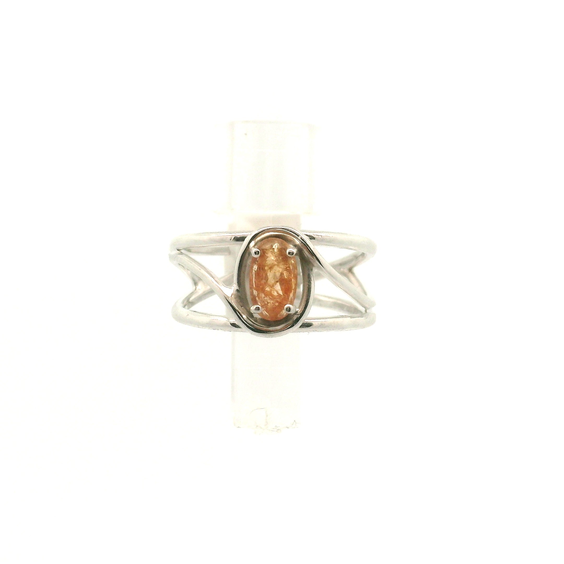Eosphorite Cuff Ring .925 Silver for Empowerment, Grounding and Protection
