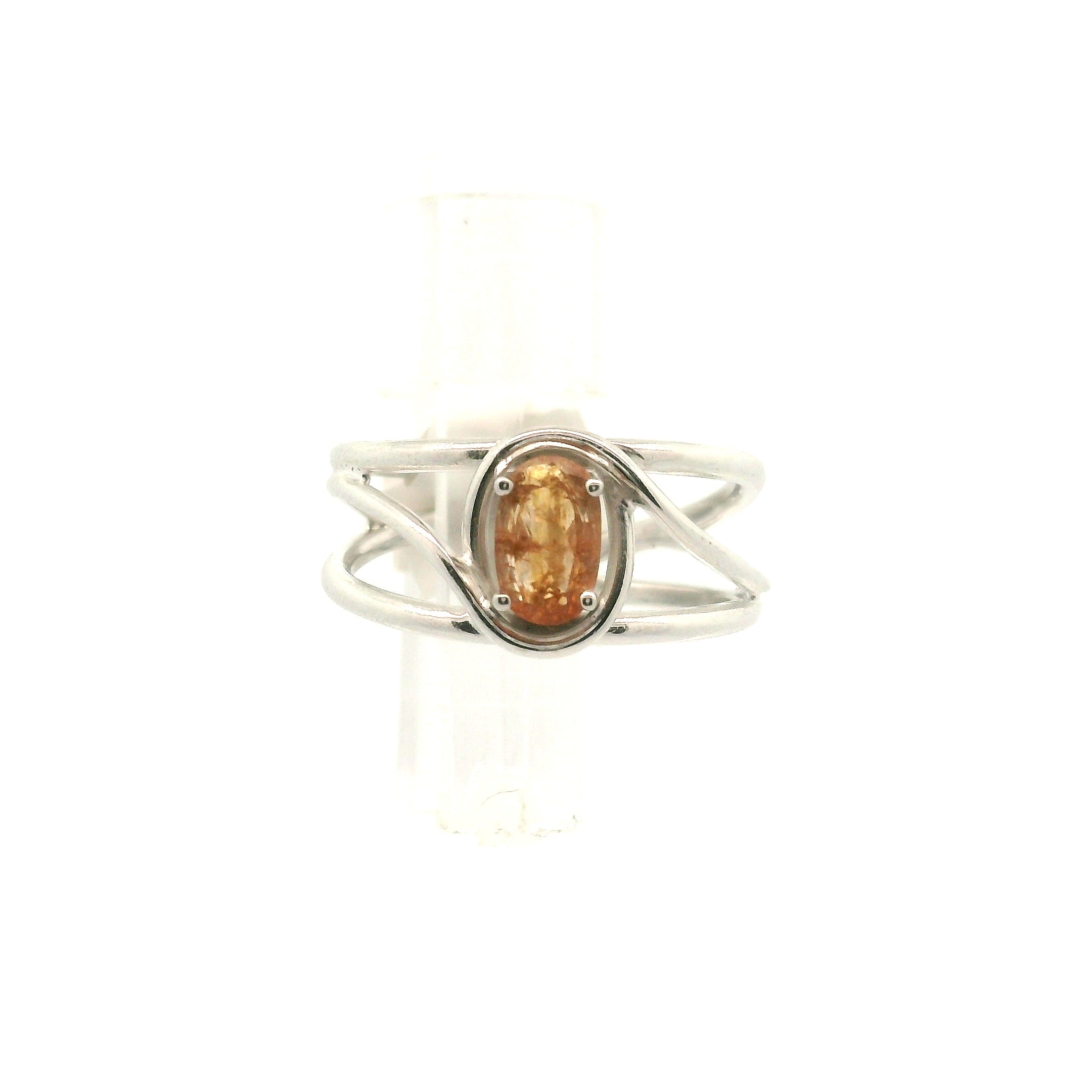 Eosphorite Cuff Ring .925 Silver for Empowerment, Grounding and Protection