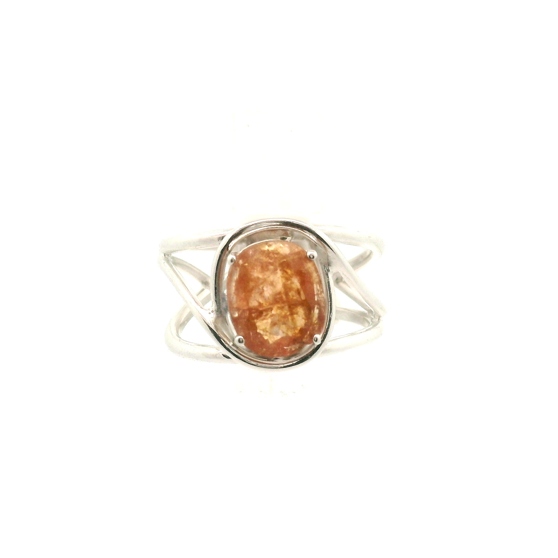 Eosphorite Cuff Ring .925 Silver for Empowerment, Grounding and Protection