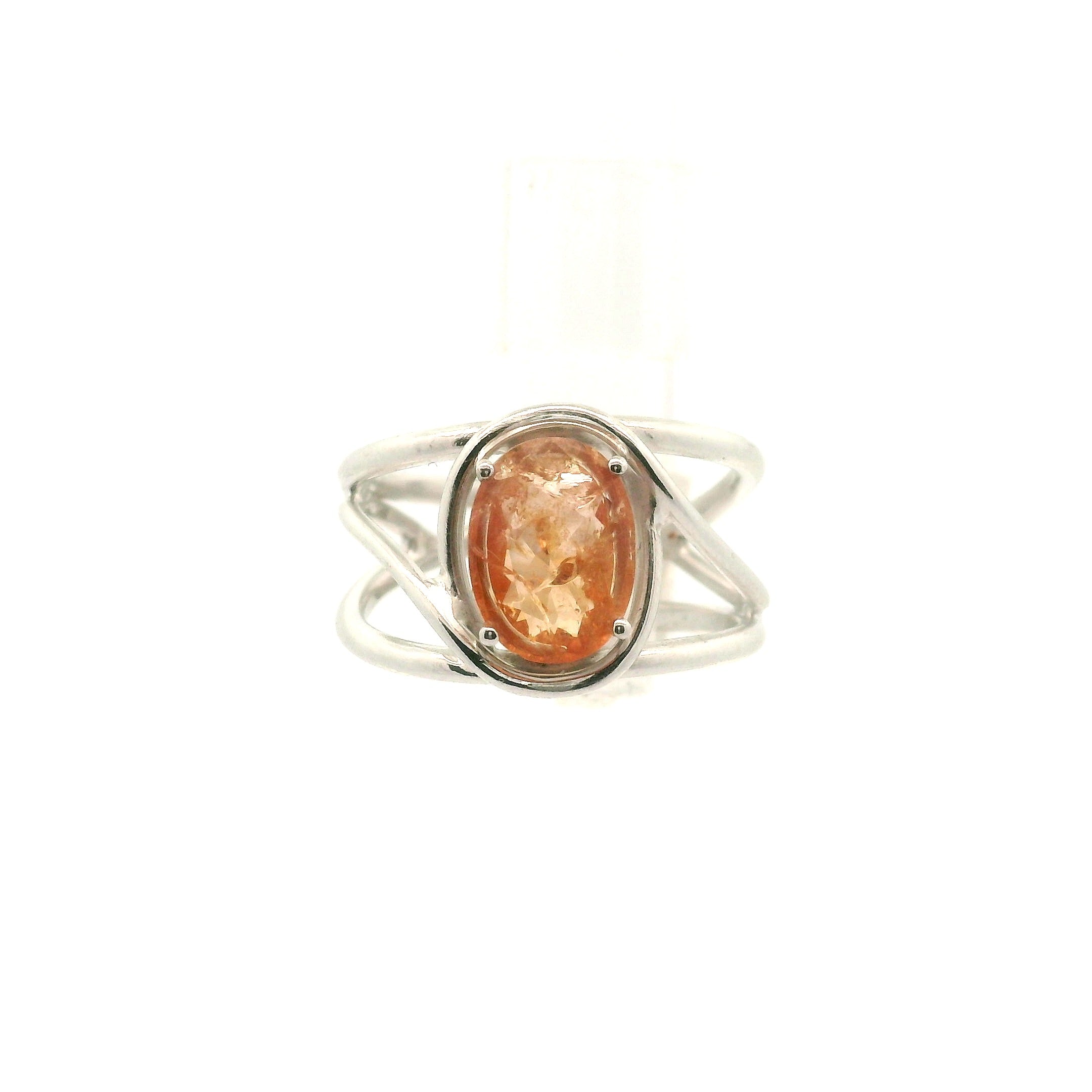 Eosphorite Cuff Ring .925 Silver for Empowerment, Grounding and Protection