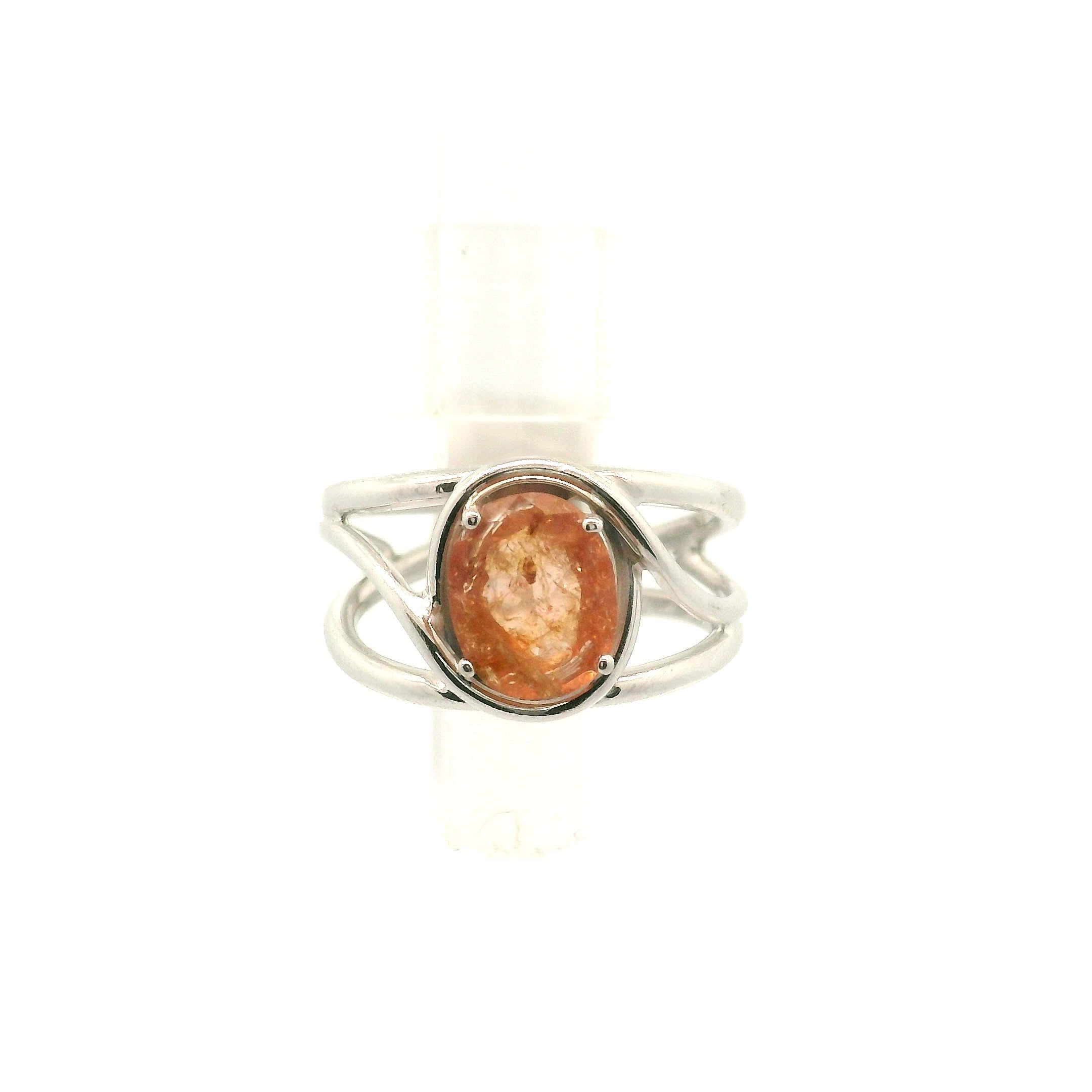 Eosphorite Cuff Ring .925 Silver for Empowerment, Grounding and Protection