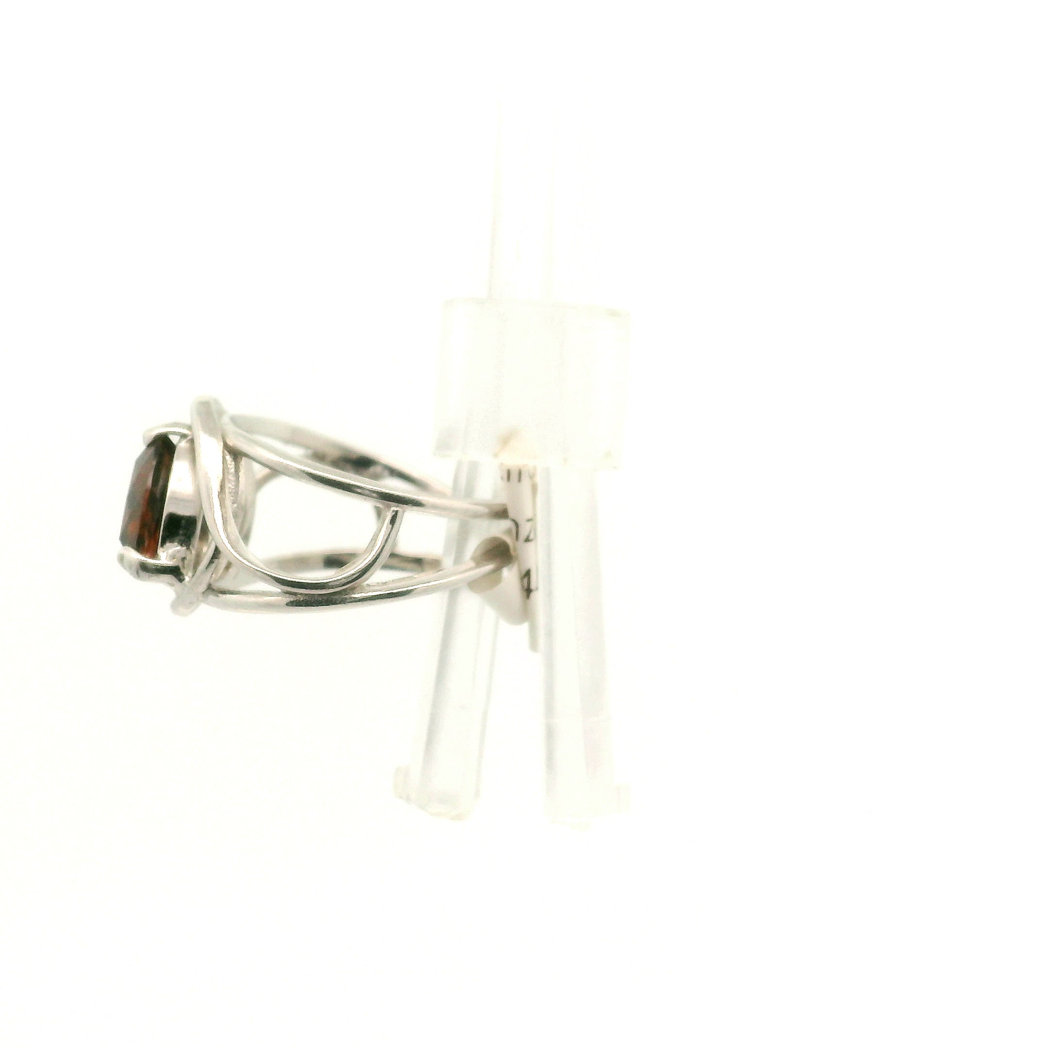 Zircon Cuff Ring .925 Silver for Determination, Organization & Transformation