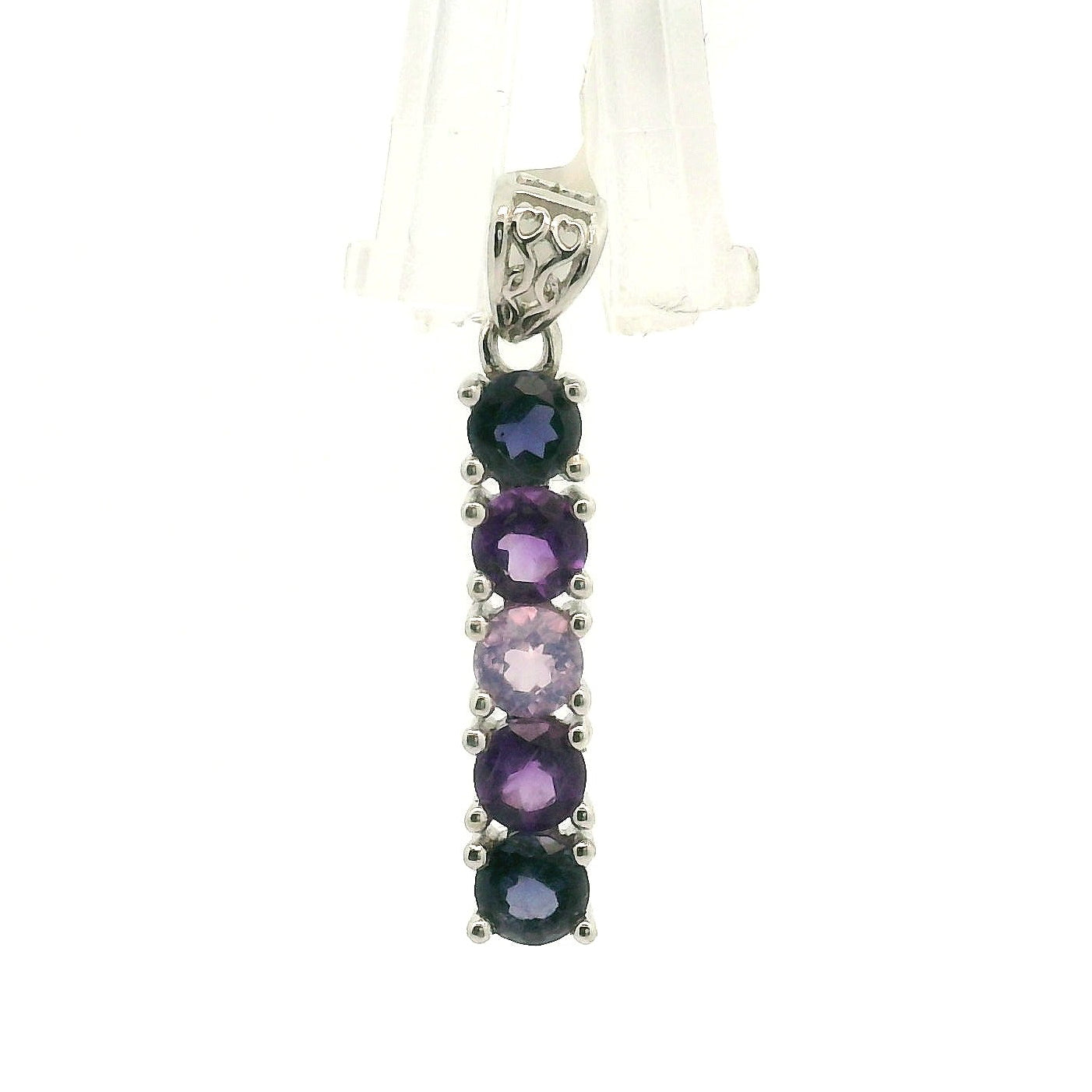 Multi-stone Stacker Pendant .925 Silver for Healing, Intention Setting and Manifesting your Desires