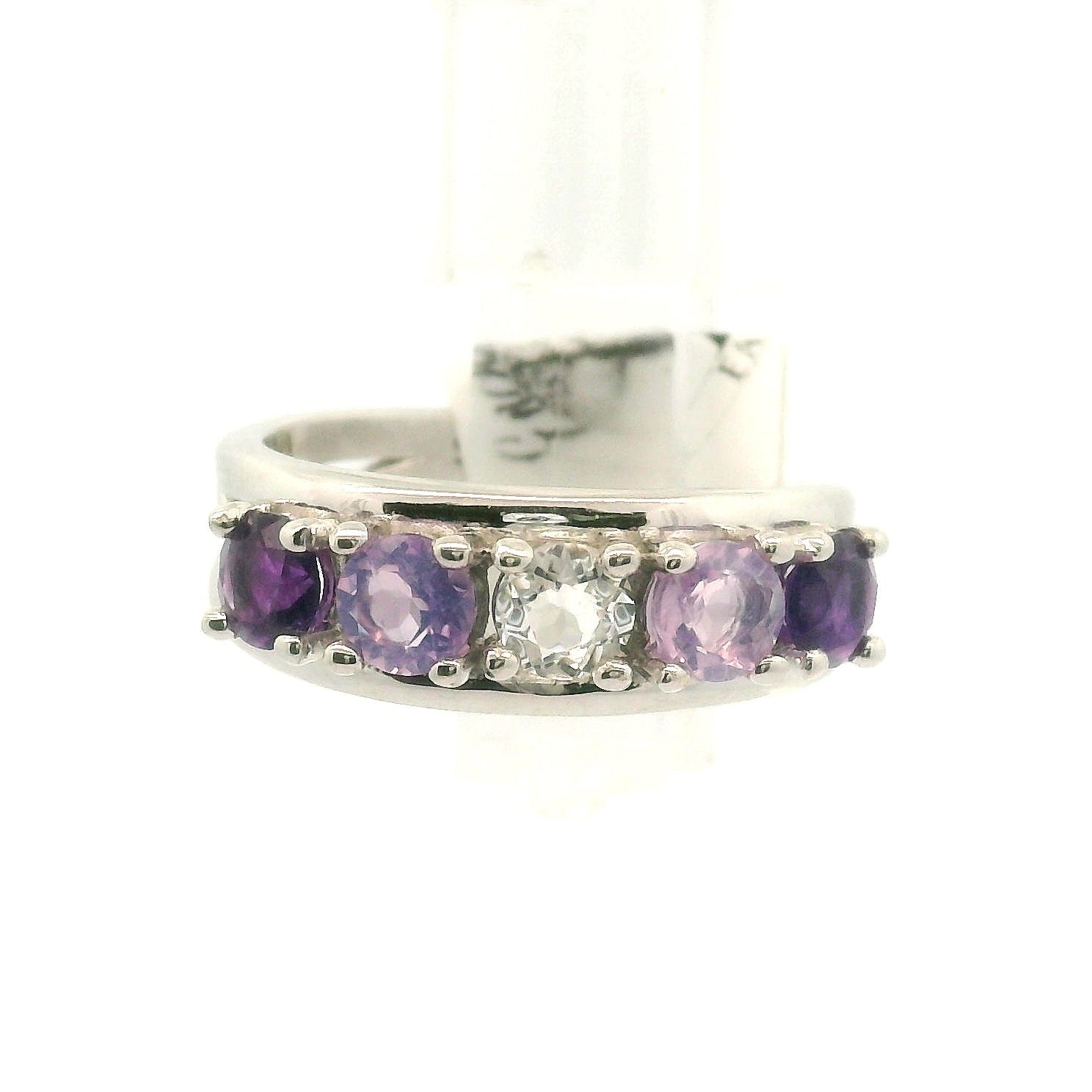 Multi-stone Stacker Cuff Ring .925 Silver for Healing, Intention Setting and Manifesting your Desires