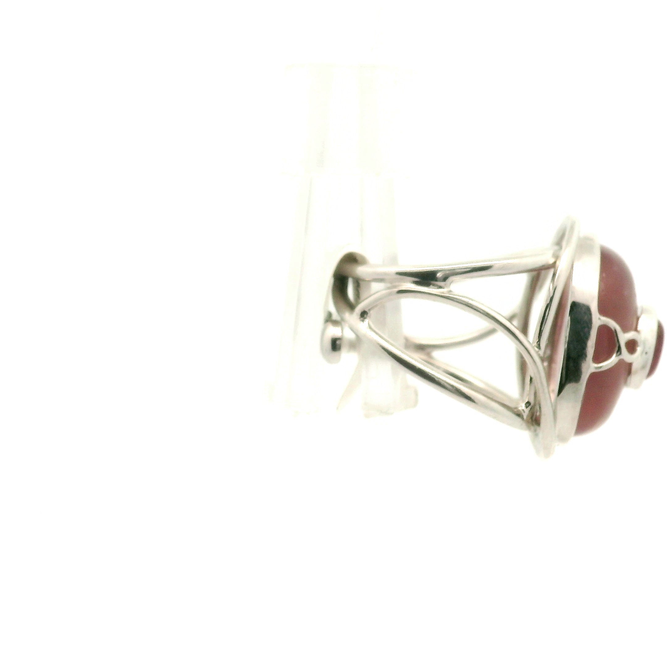 Rose Quartz & Pink Tourmaline Cuff Ring .925 Silver for Manifesting Love