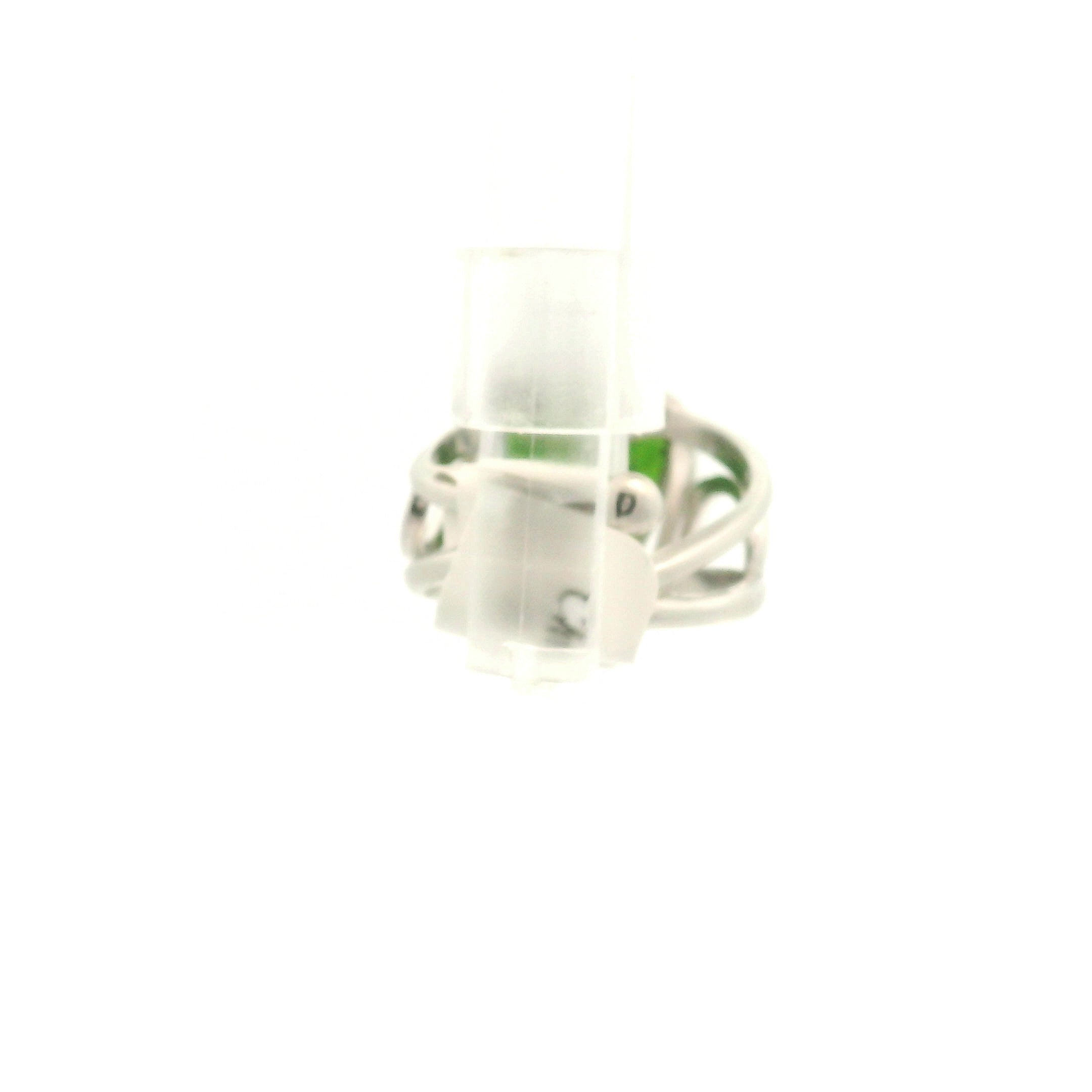 Chrome Diopside Butterfly Cuff Ring .925 Silver for Compassion, Emotional Healing and Global Healing