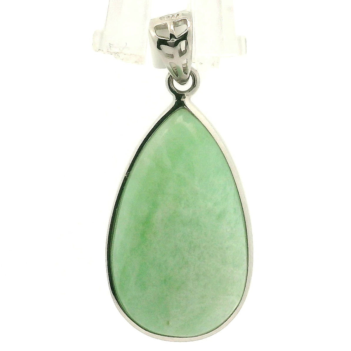 Green Moonstone Pendant .925 Silver for New Beginnings, Protection and Manifestation