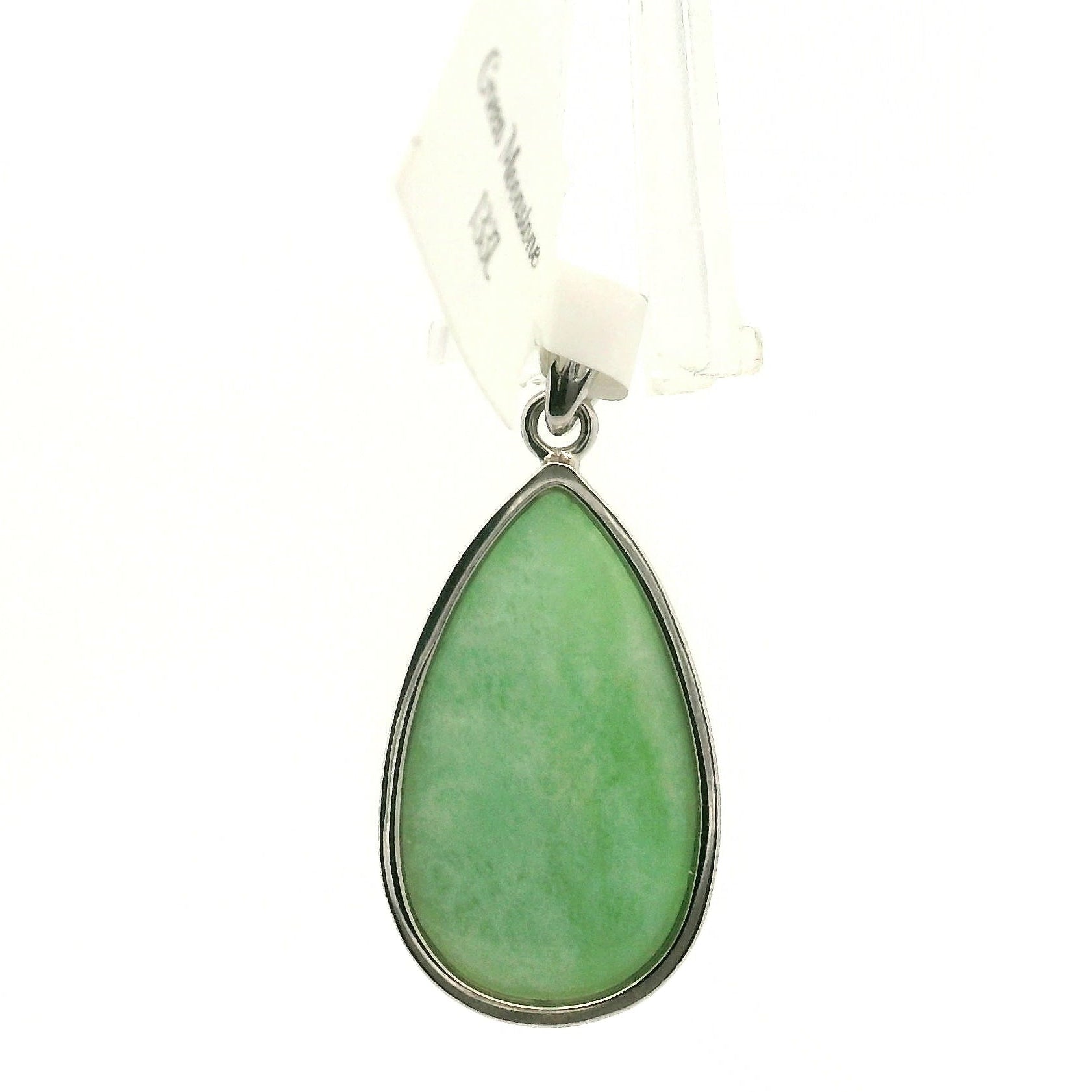 Green Moonstone Pendant .925 Silver for New Beginnings, Protection and Manifestation
