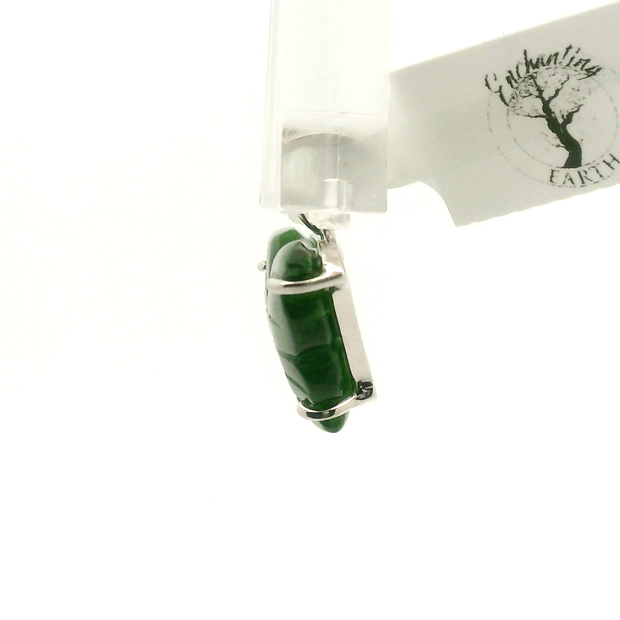 Chrome Diopside Pendant .925 Silver for Emotional Healing, Protection and Feminine Power