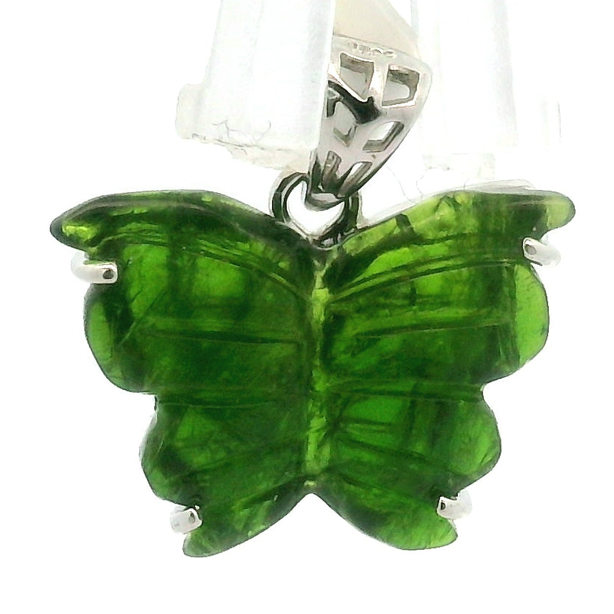 Chrome Diopside Pendant .925 Silver for Emotional Healing, Protection and Feminine Power