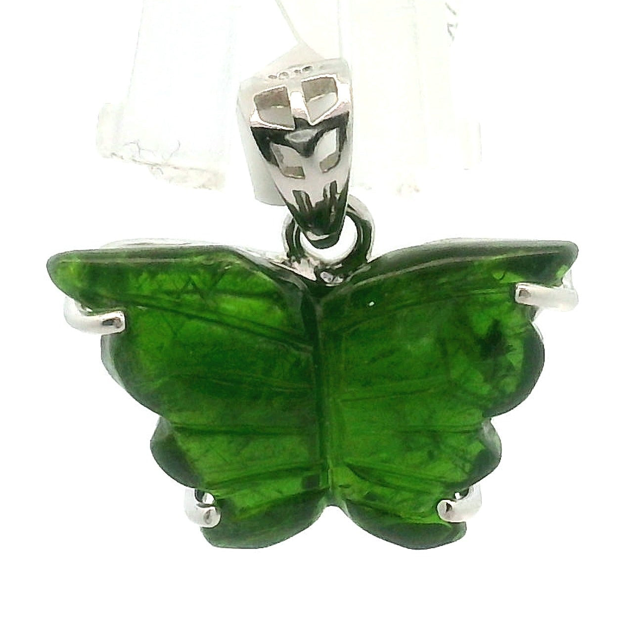 Chrome Diopside Pendant .925 Silver for Emotional Healing, Protection and Feminine Power