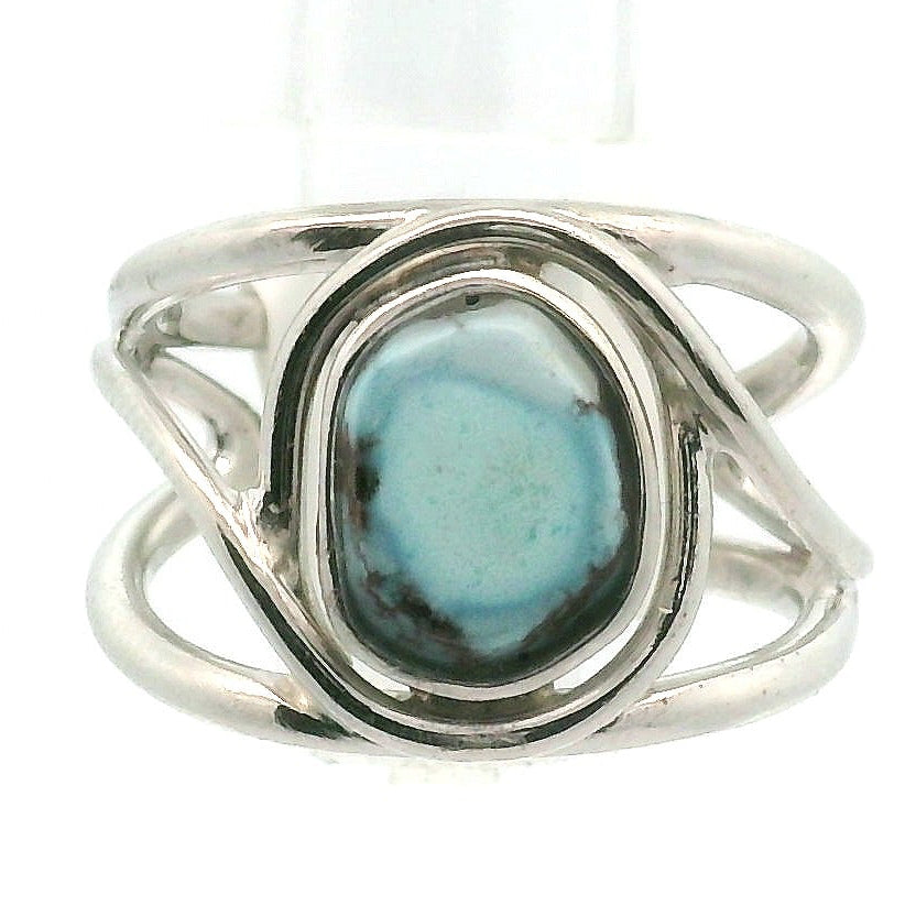 Golden Hill Turquoise Cuff Ring for Good Luck, Prosperity and Protection