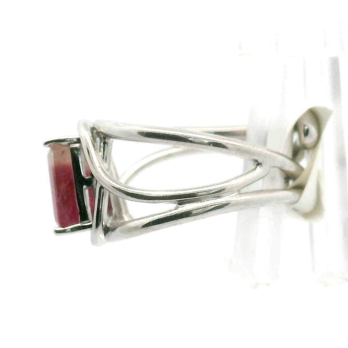 Tourmaline Adjustable Cuff Ring .925 Silver for Awareness, Communication and Meditation