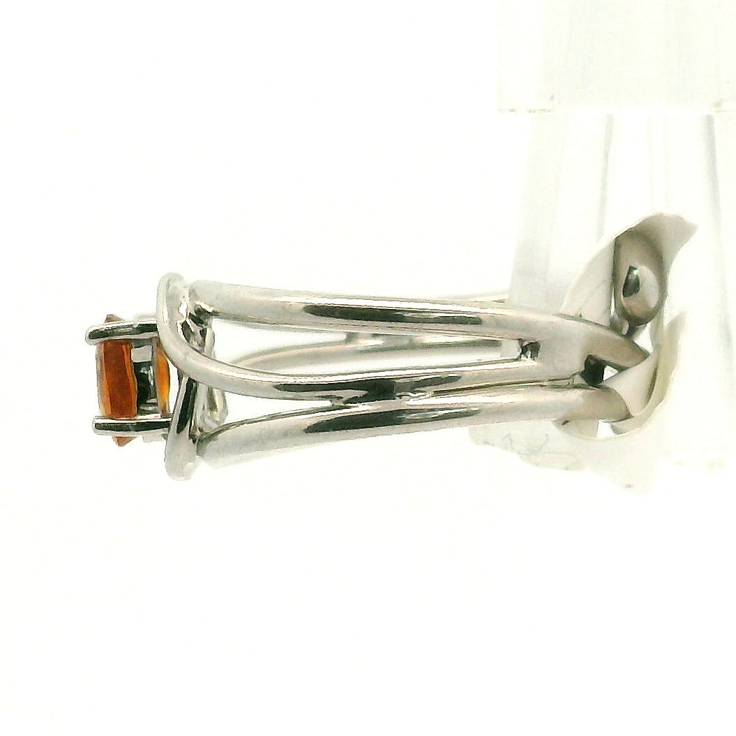 Clinohumite Cuff Ring for Good Luck, Prosperity and Protection