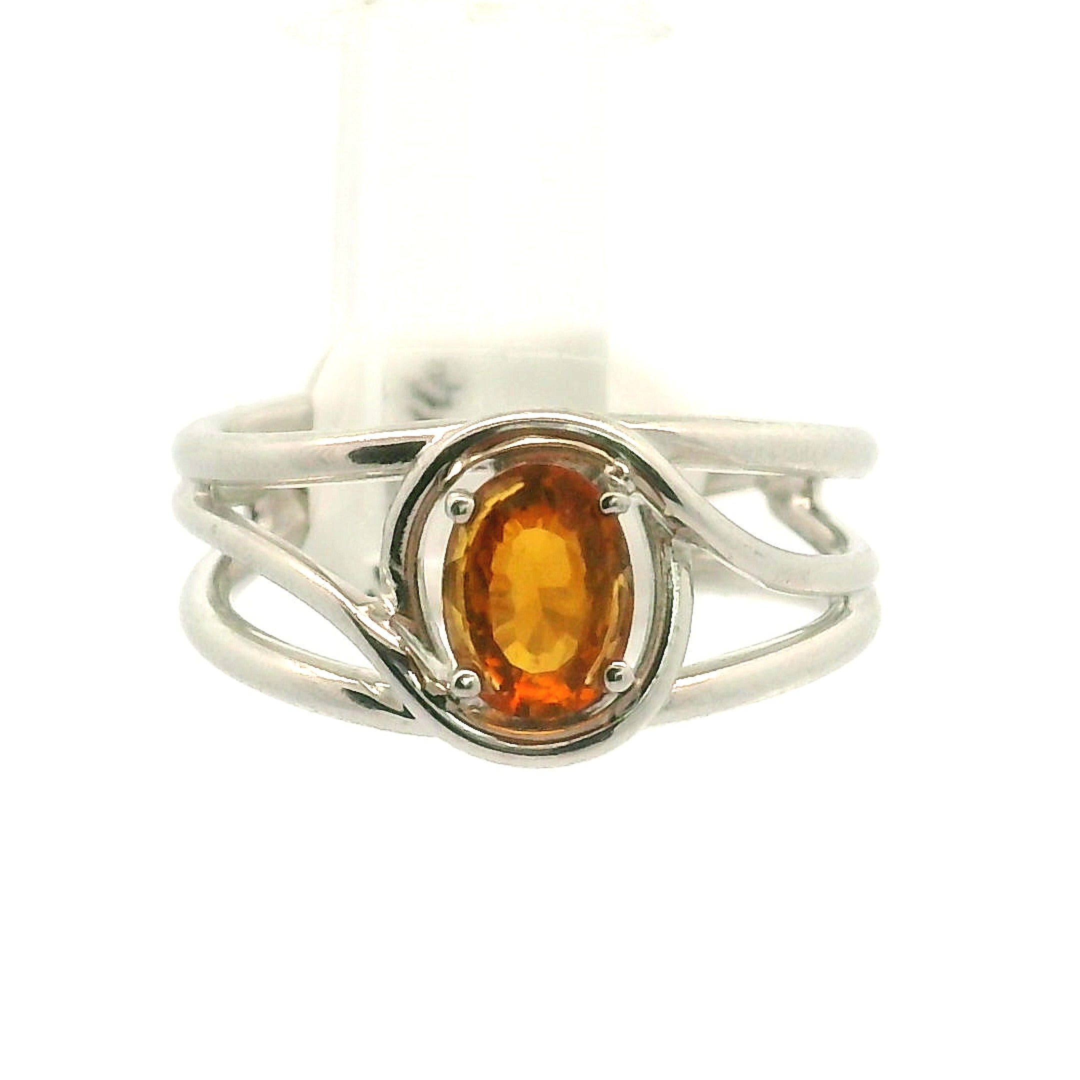 Clinohumite Cuff Ring for Good Luck, Prosperity and Protection