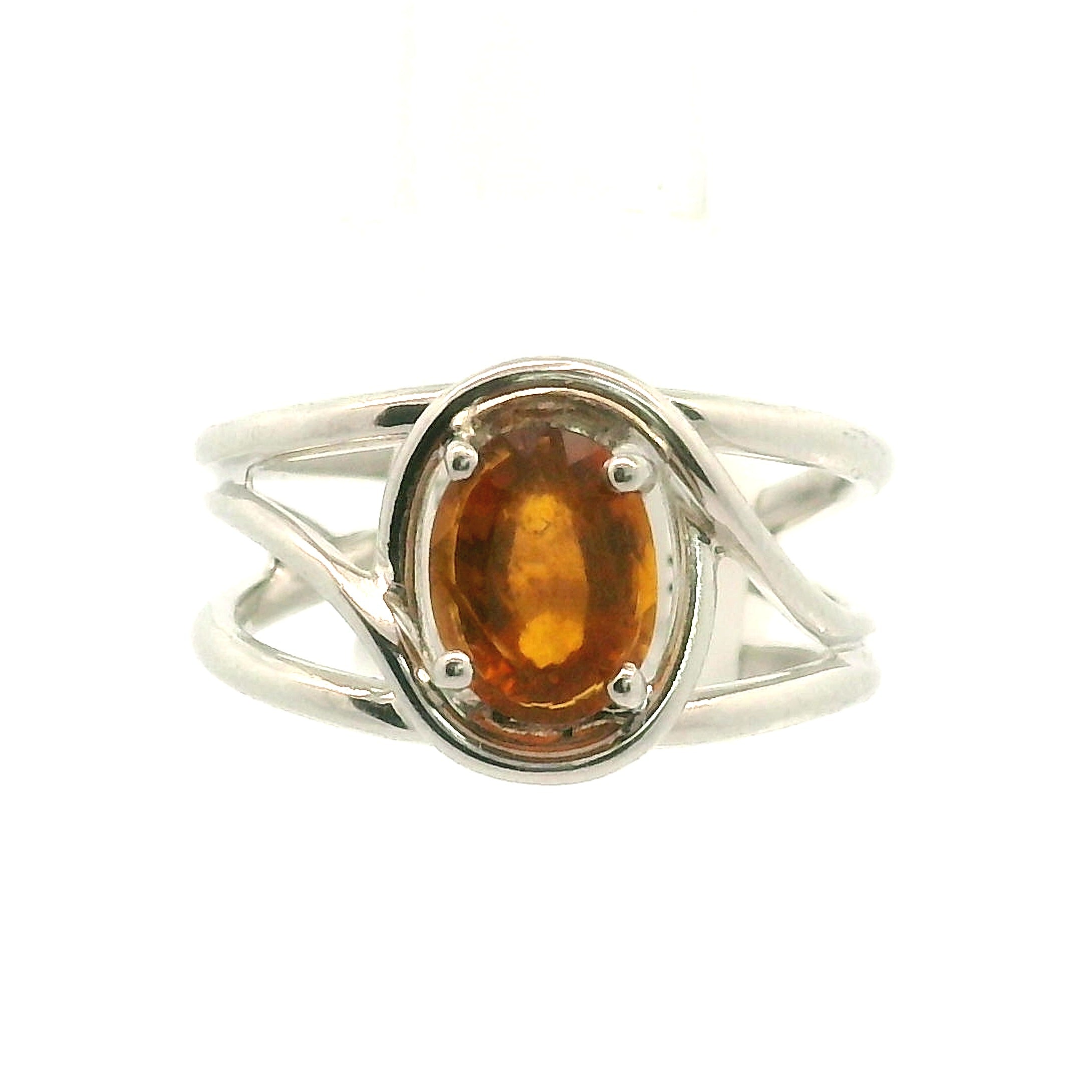 Clinohumite Cuff Ring for Good Luck, Prosperity and Protection