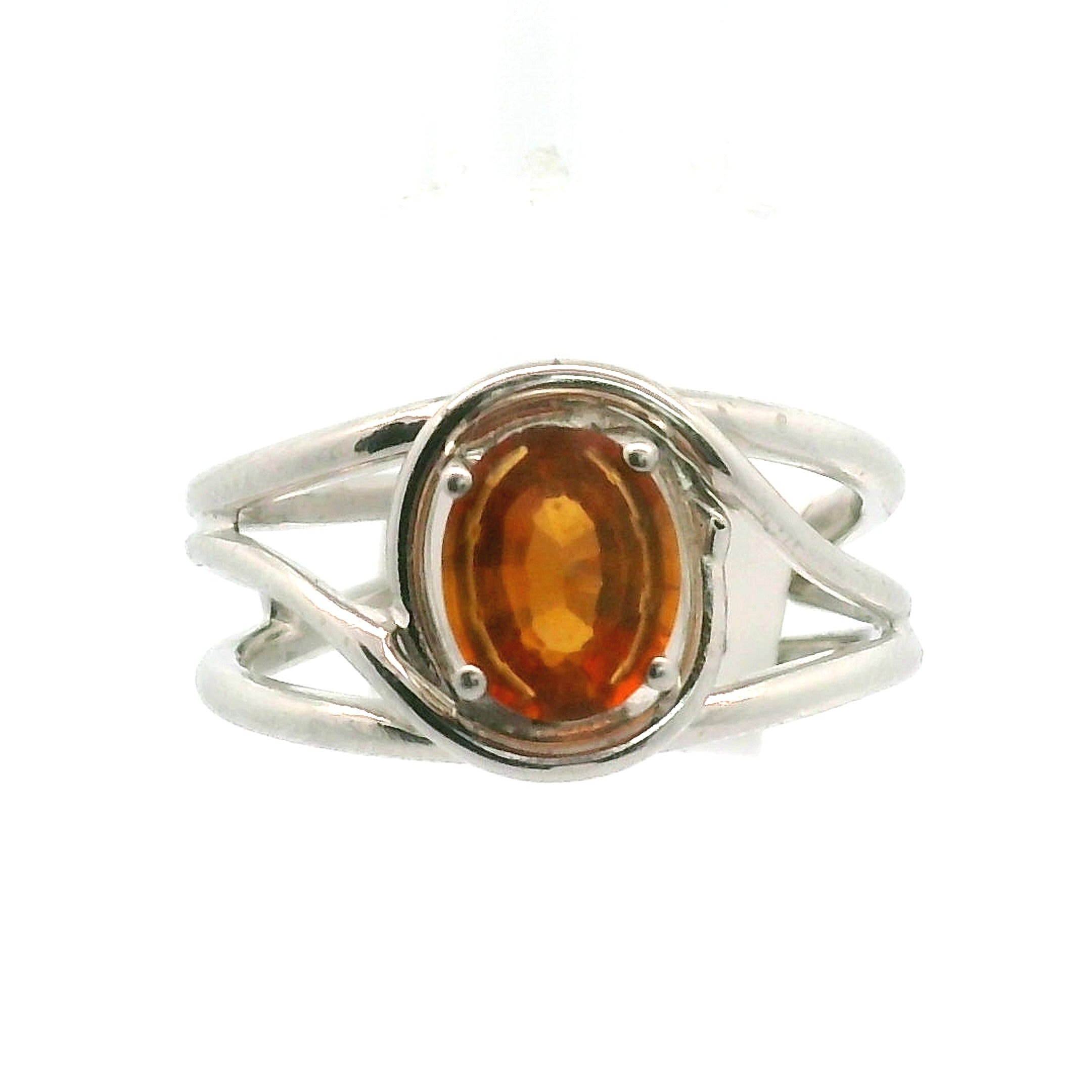 Clinohumite Cuff Ring for Good Luck, Prosperity and Protection