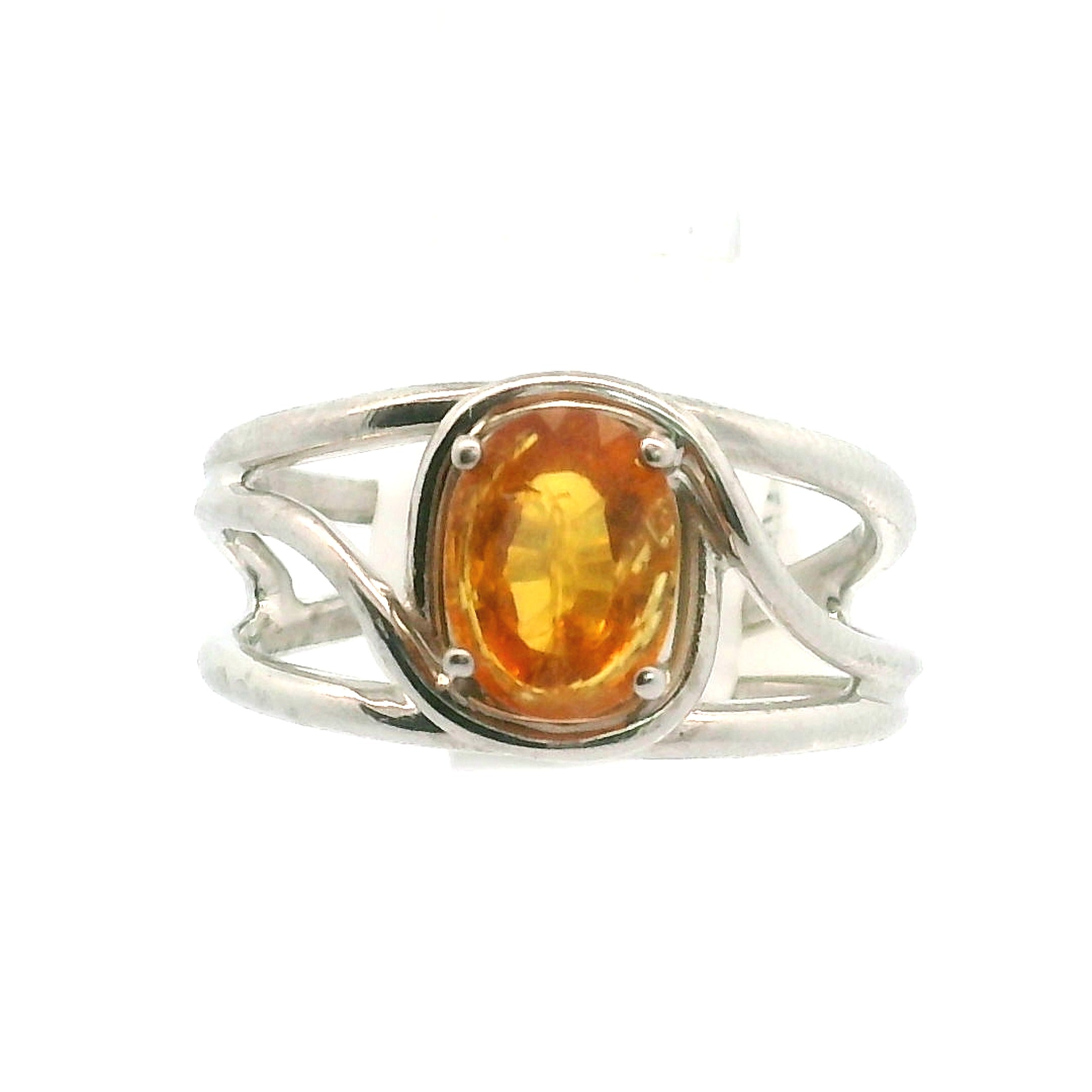 Clinohumite Cuff Ring for Good Luck, Prosperity and Protection