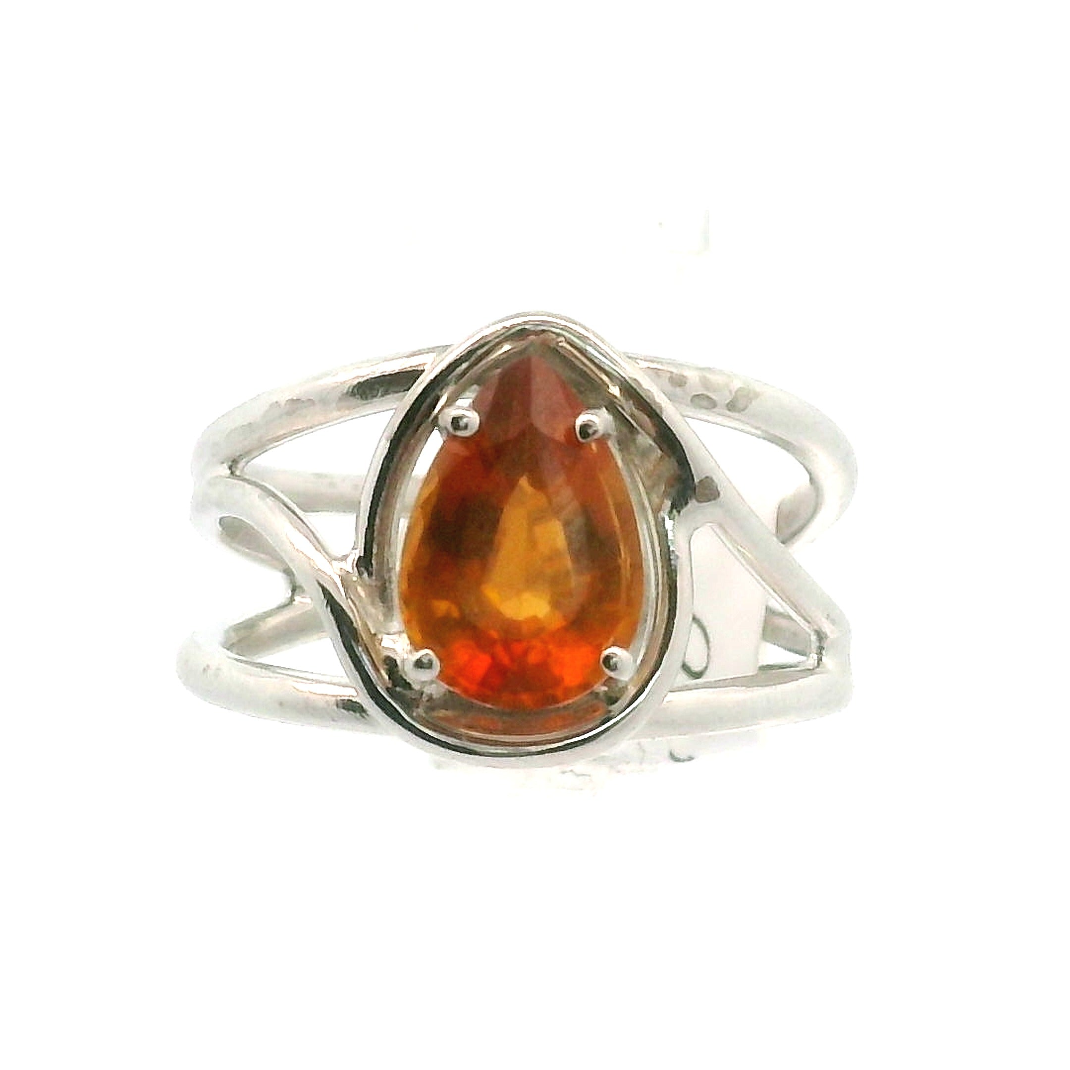 Clinohumite Cuff Ring for Good Luck, Prosperity and Protection