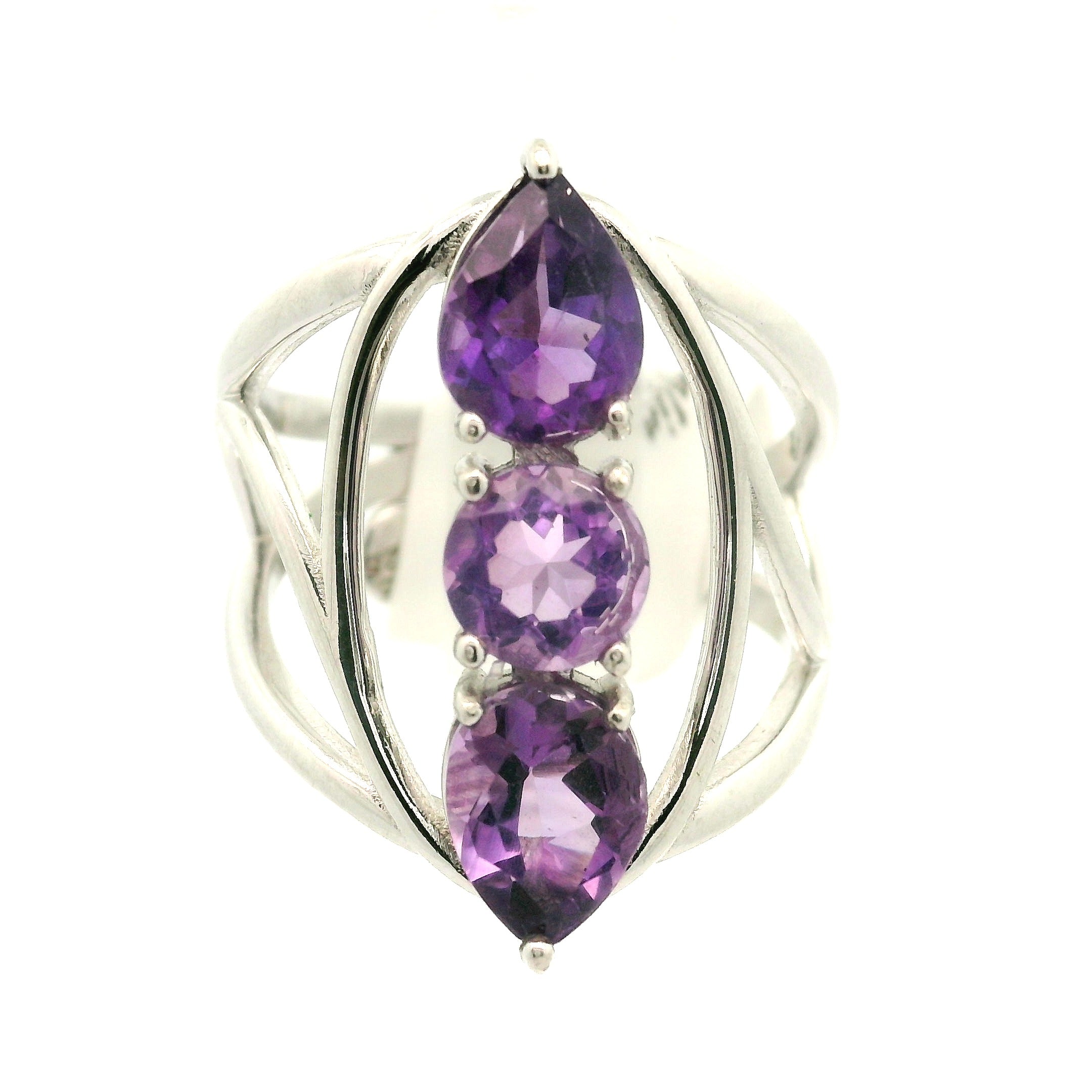 Wand Cuff Ring .925 Silver for Higher Levels of Awareness, Peaceful Communication and Clarity