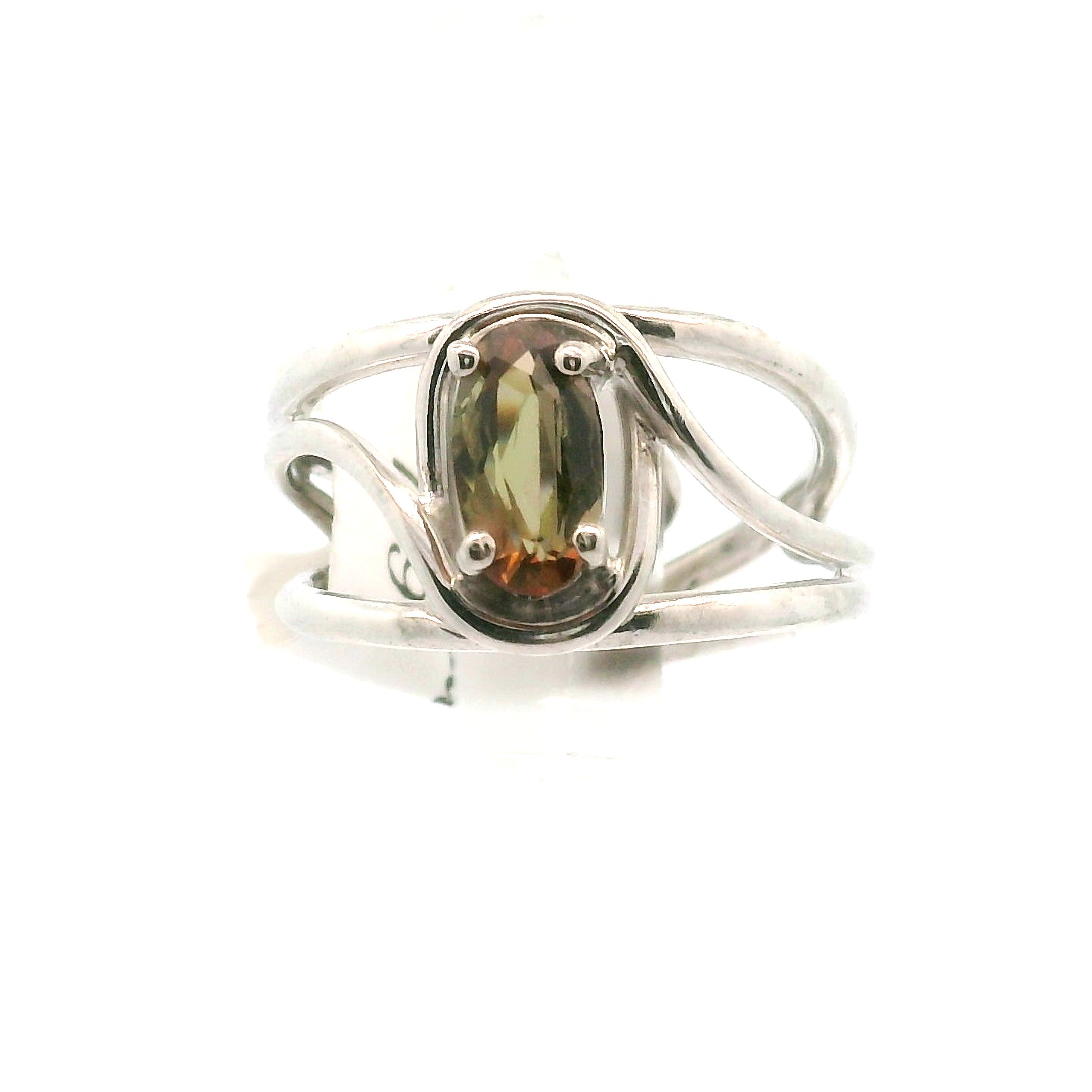 Andalusite Cuff Ring 925 Silver for Divine Connection, Harmony & Spiritual Awareness