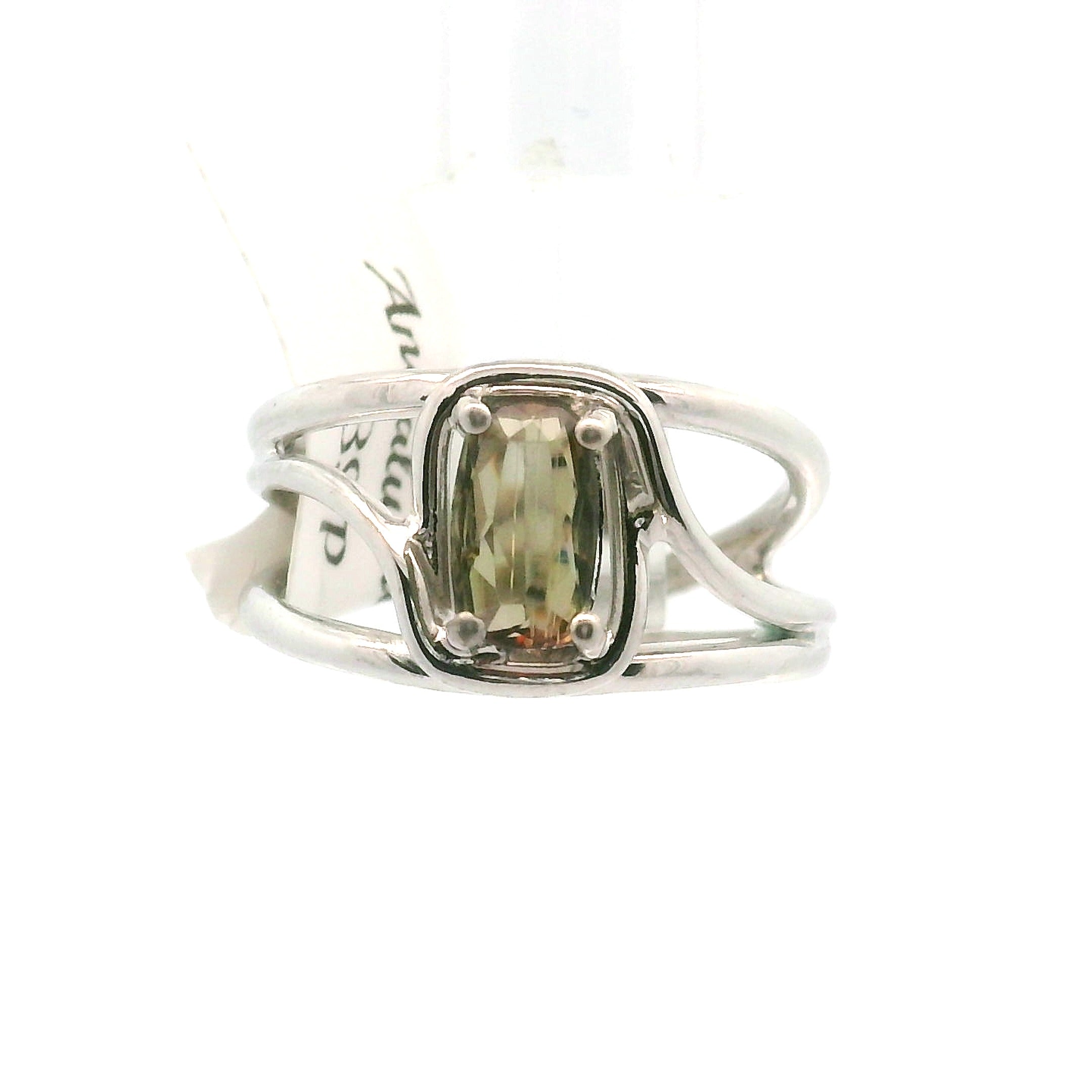Andalusite Cuff Ring 925 Silver for Divine Connection, Harmony & Spiritual Awareness