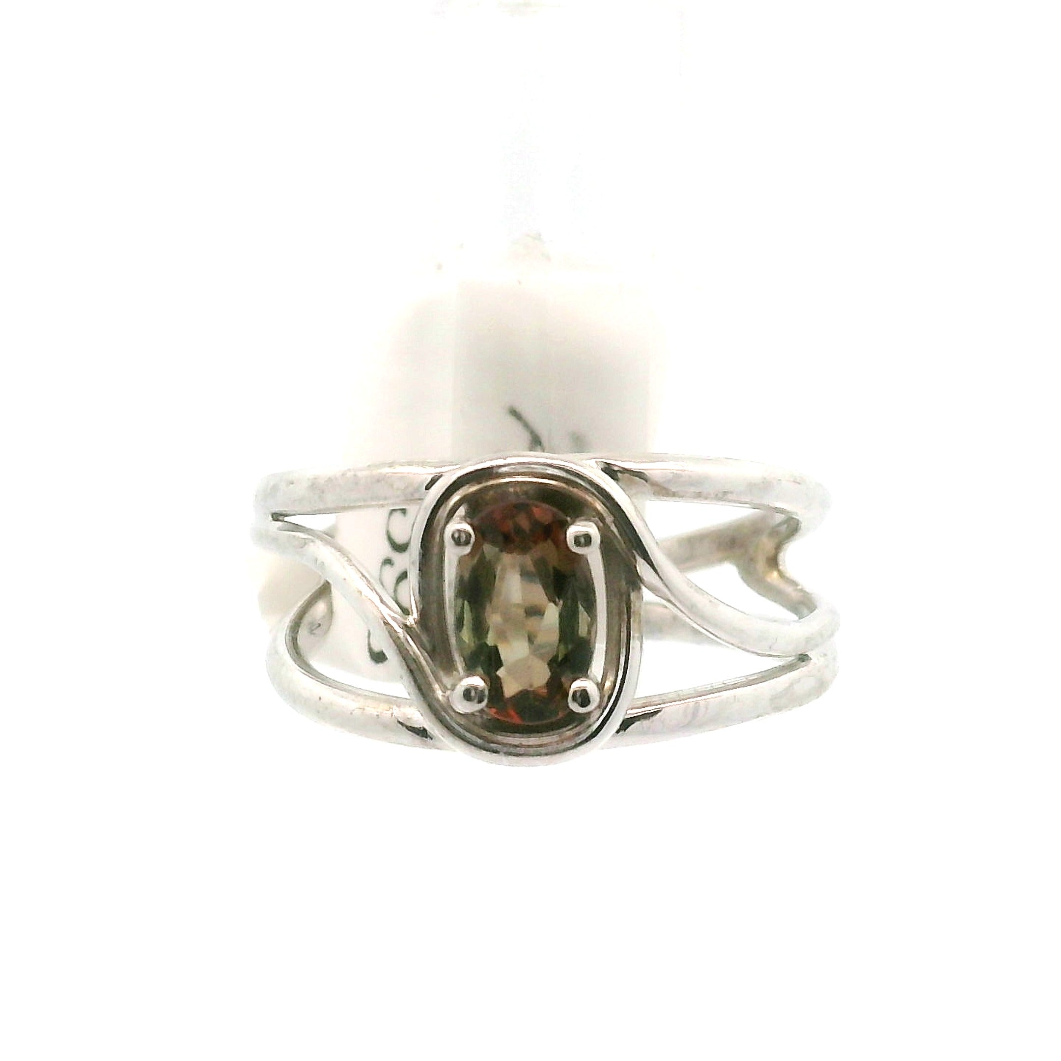 Andalusite Cuff Ring 925 Silver for Divine Connection, Harmony & Spiritual Awareness
