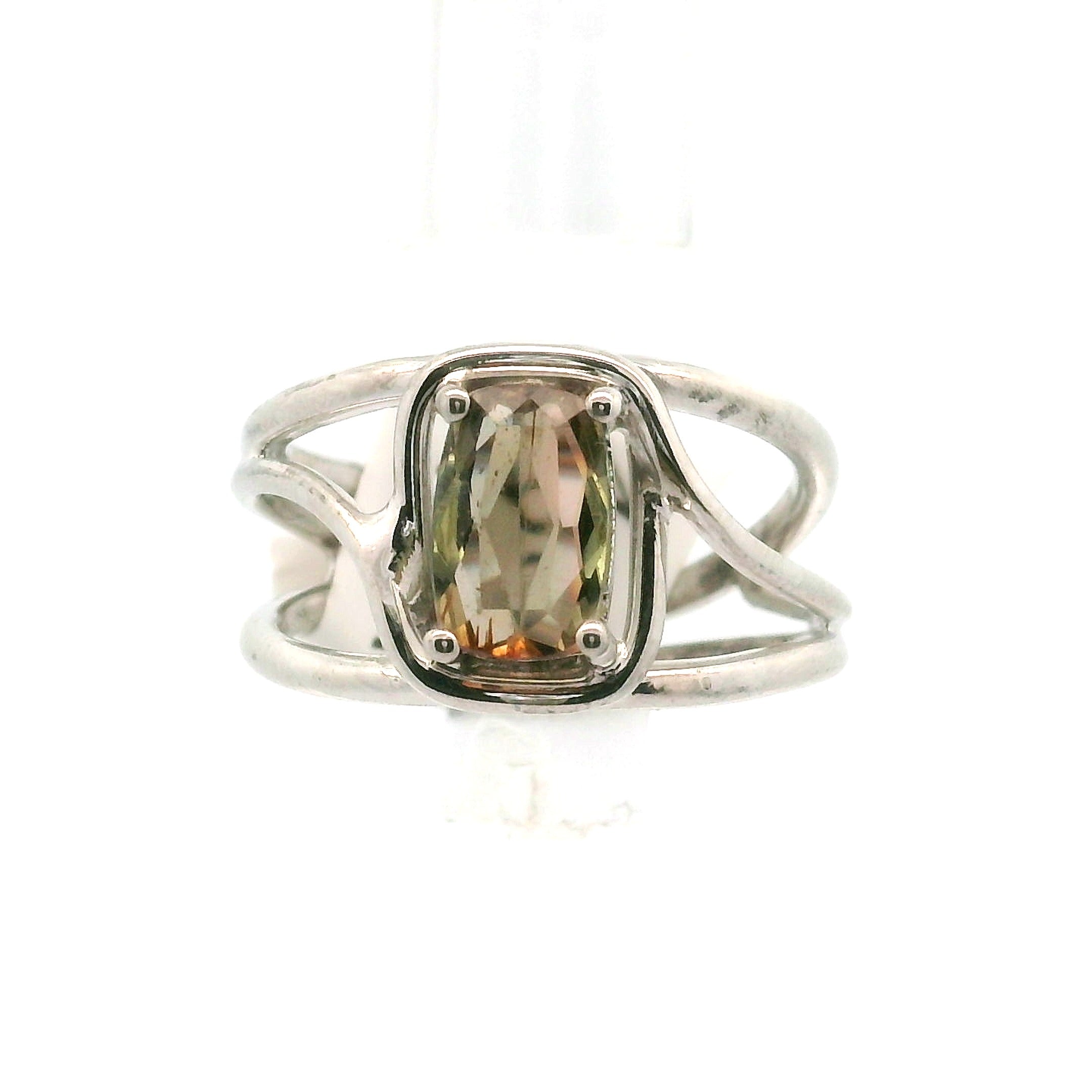 Andalusite Cuff Ring 925 Silver for Divine Connection, Harmony & Spiritual Awareness