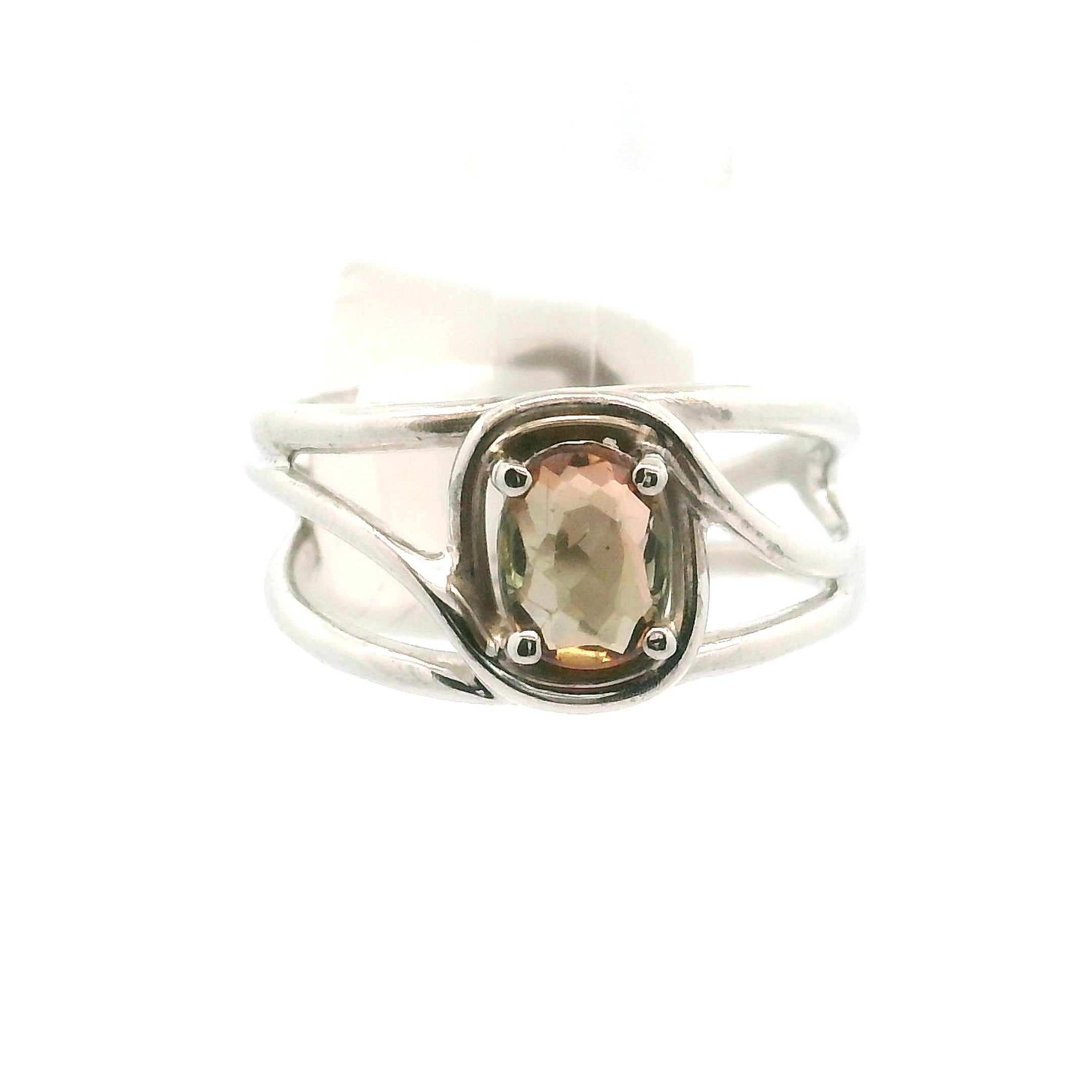 Andalusite Cuff Ring 925 Silver for Divine Connection, Harmony & Spiritual Awareness
