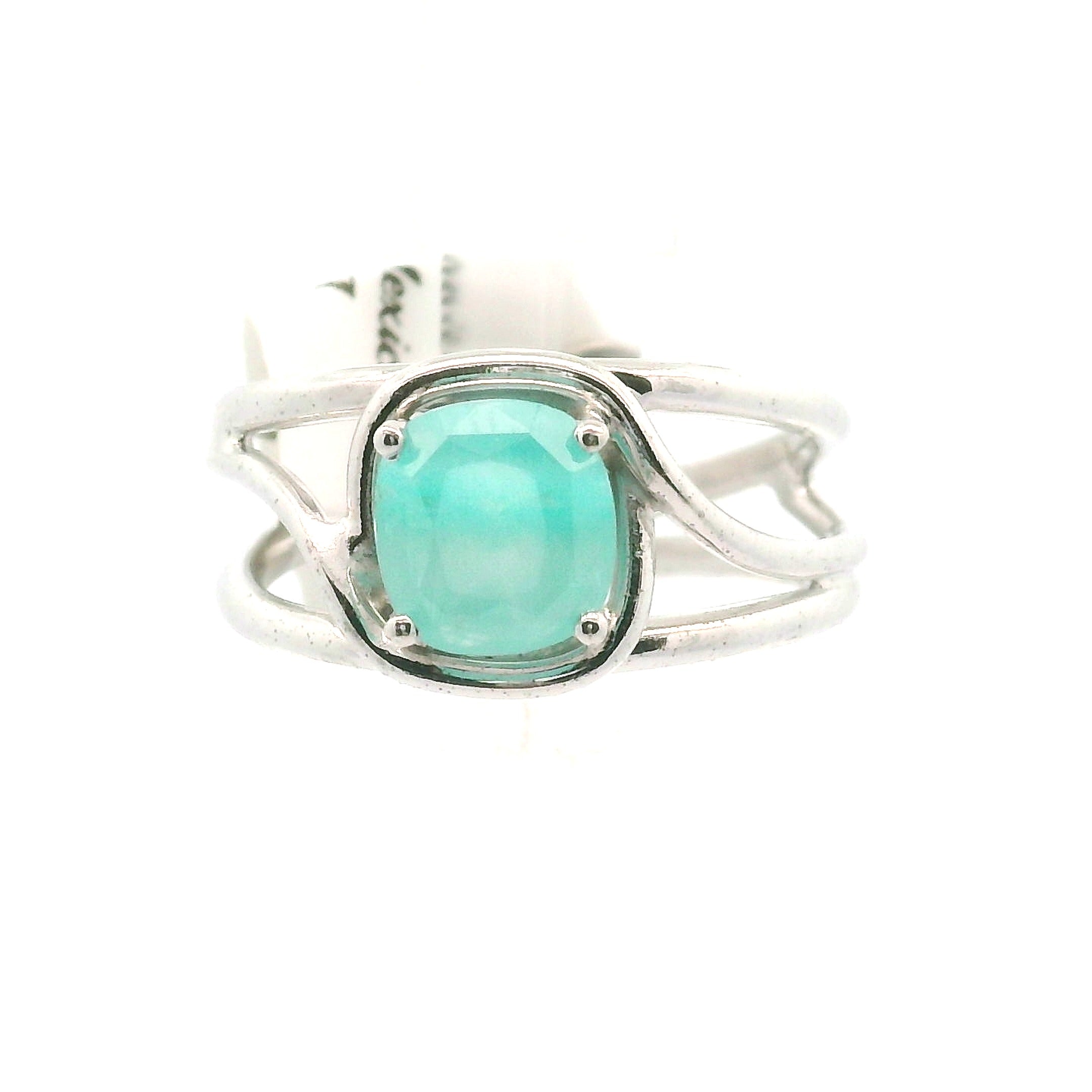 Smithsonite Cuff Ring 925 Silver for Emotional Healing, Compassion and Renewal