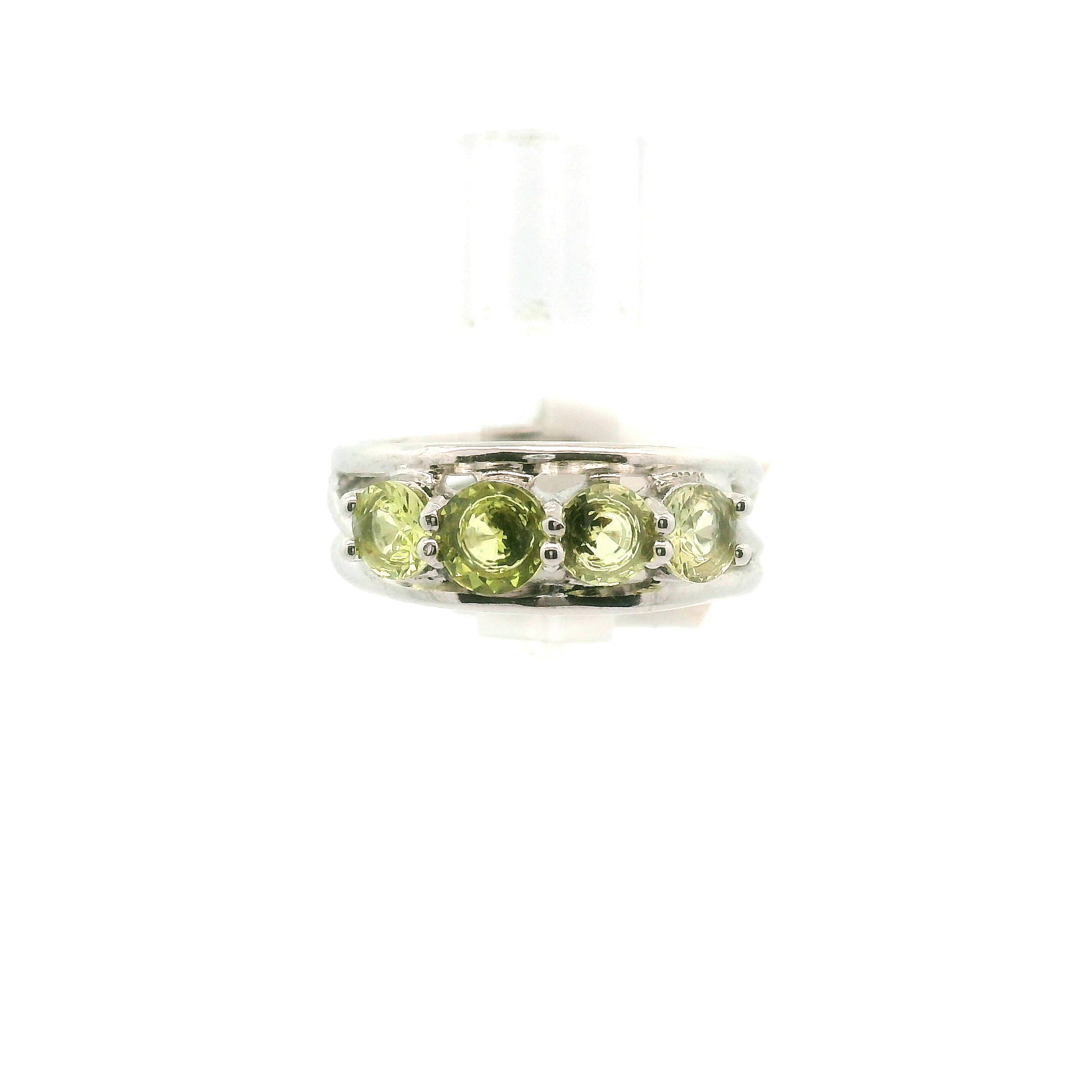 Chrysoberyl Stacker Cuff Ring .925 Silver for Protection, Intuition and Abundance